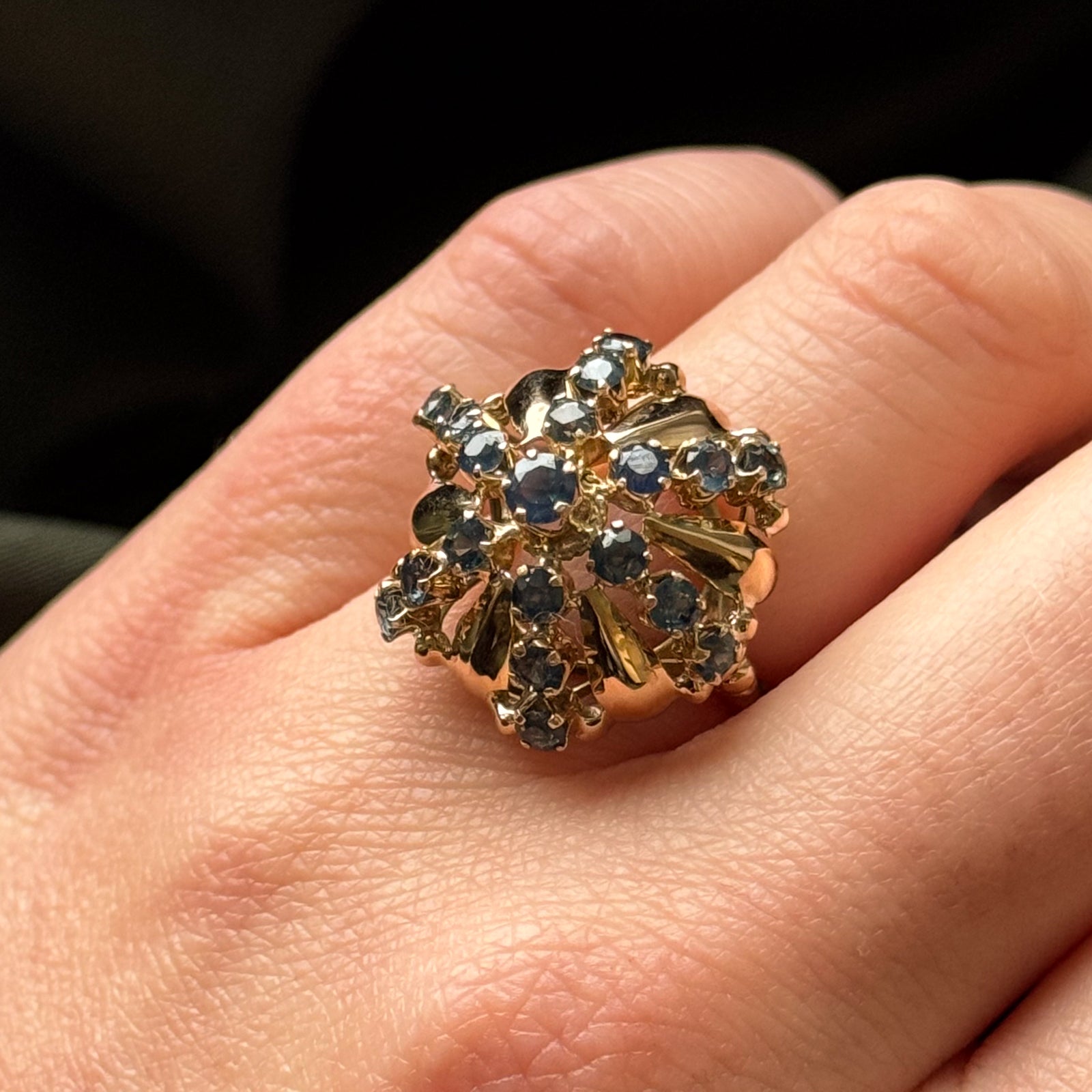 Blue Sapphire Cocktail Ring | 1.54ctw | SZ 4.75 |