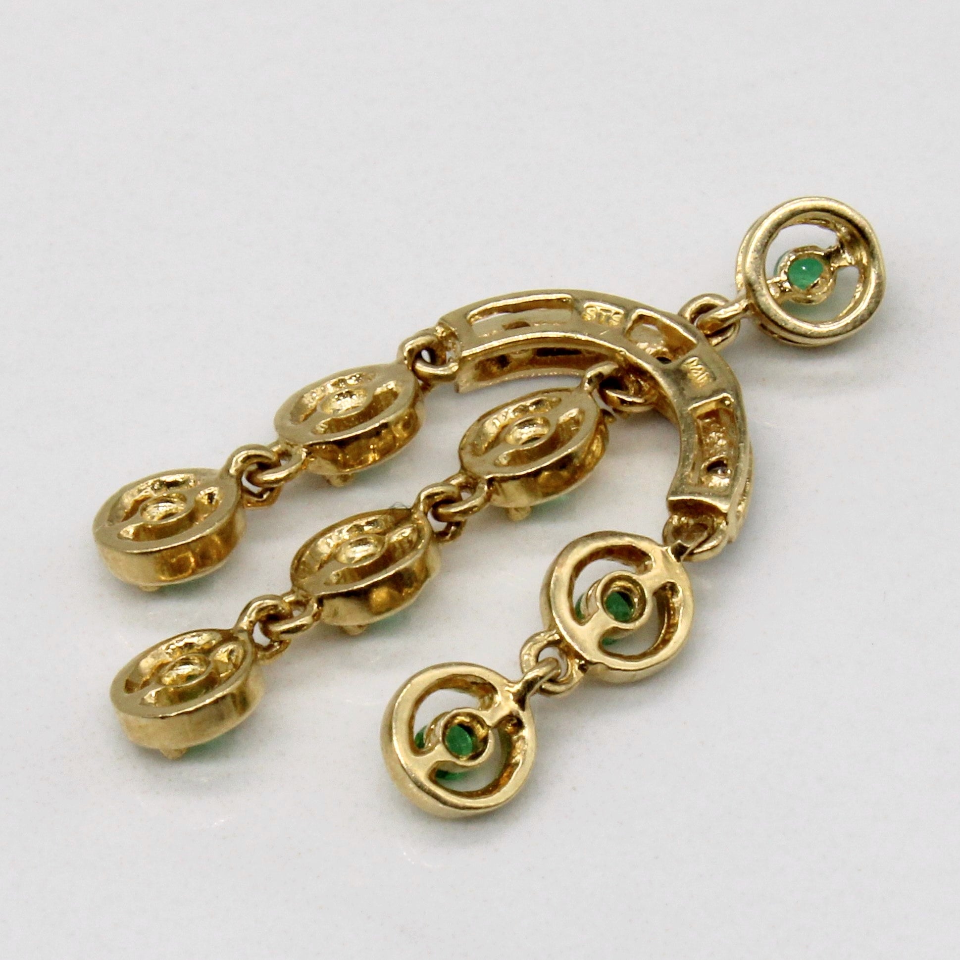 Emerald & Diamond Drop Pendant | 0.14ctw, 0.02ctw |