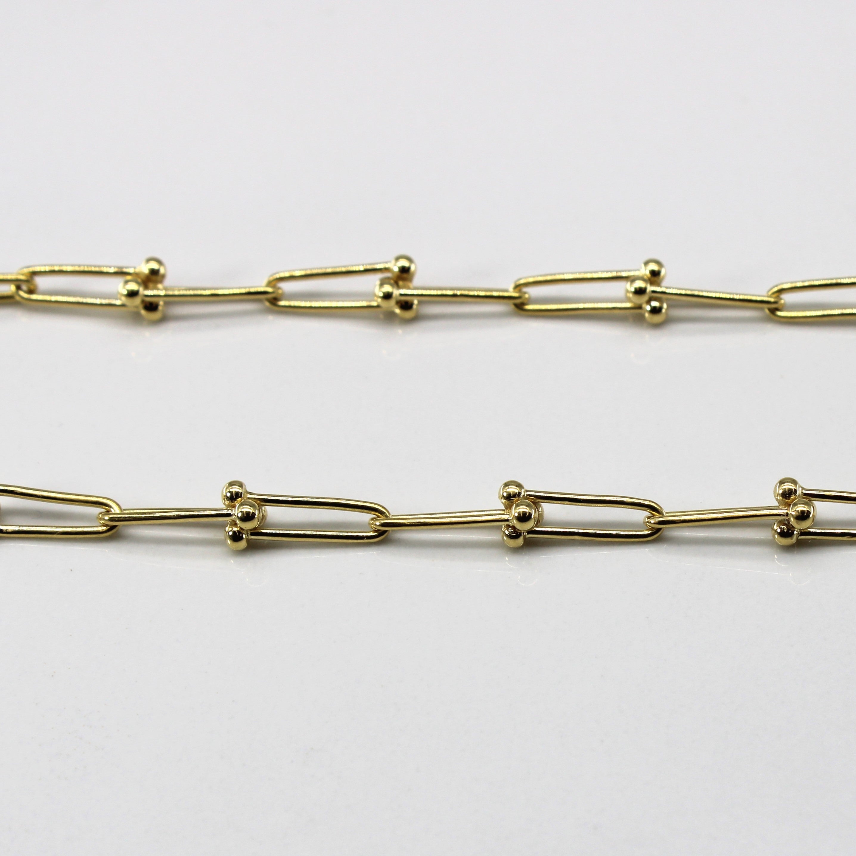 Collier chaîne rolo allongée en or jaune 18 carats | 16" |