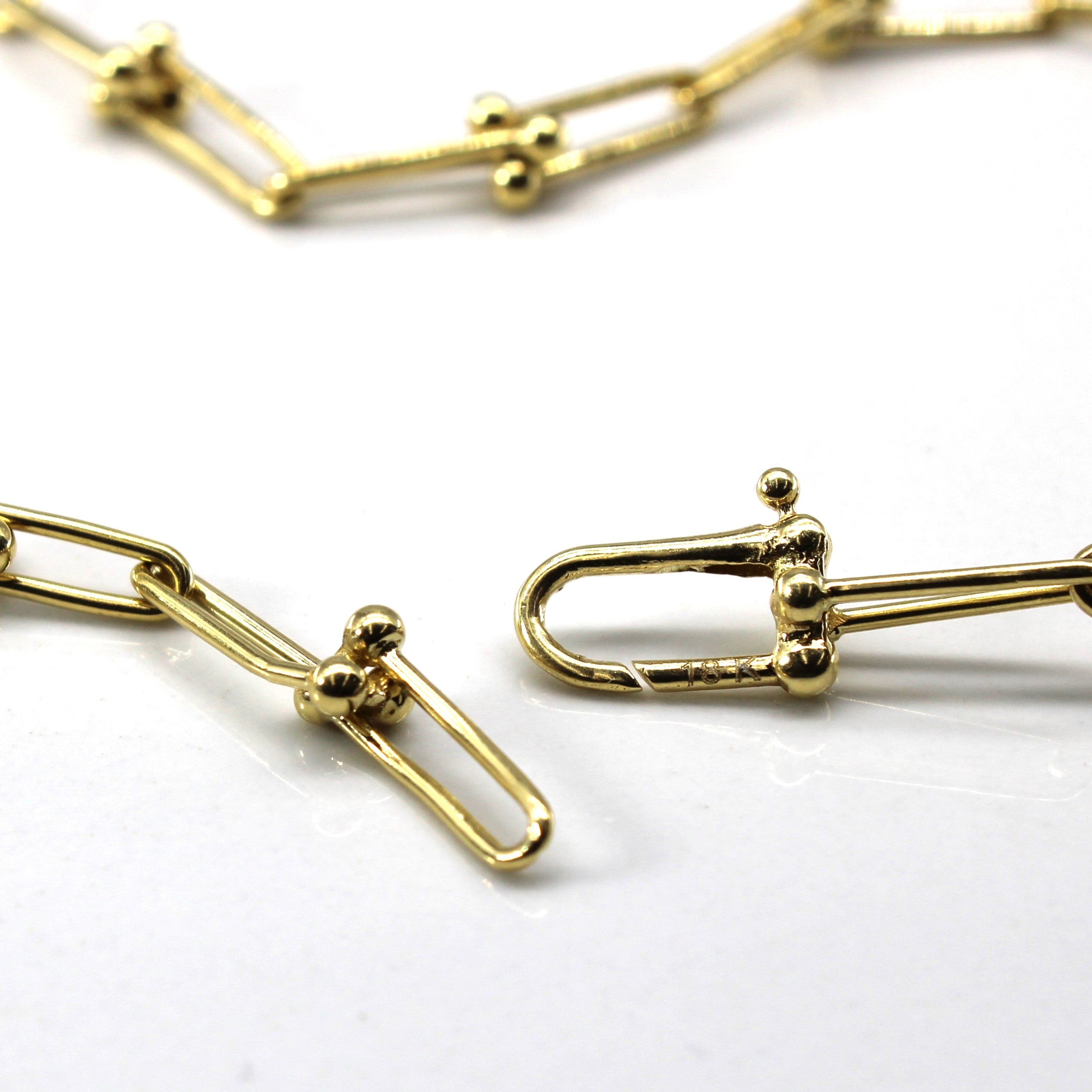 Collier chaîne rolo allongée en or jaune 18 carats | 16" |