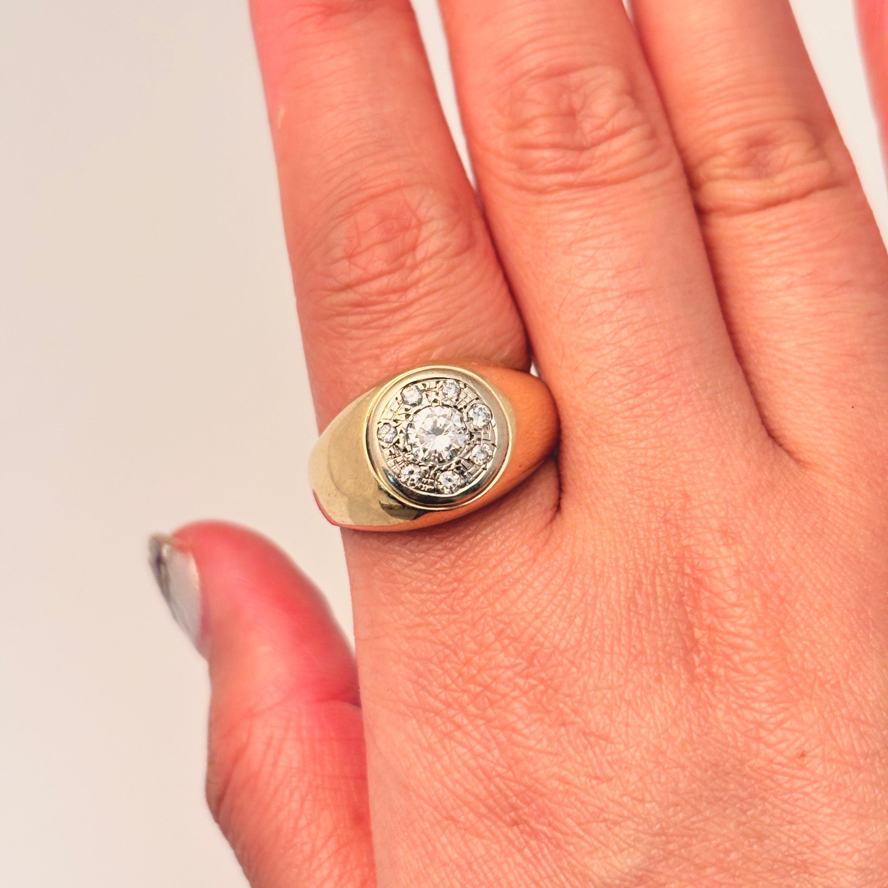14k Yellow Gold Diamond Ring | 0.52ctw VS1 G | SZ 9.5