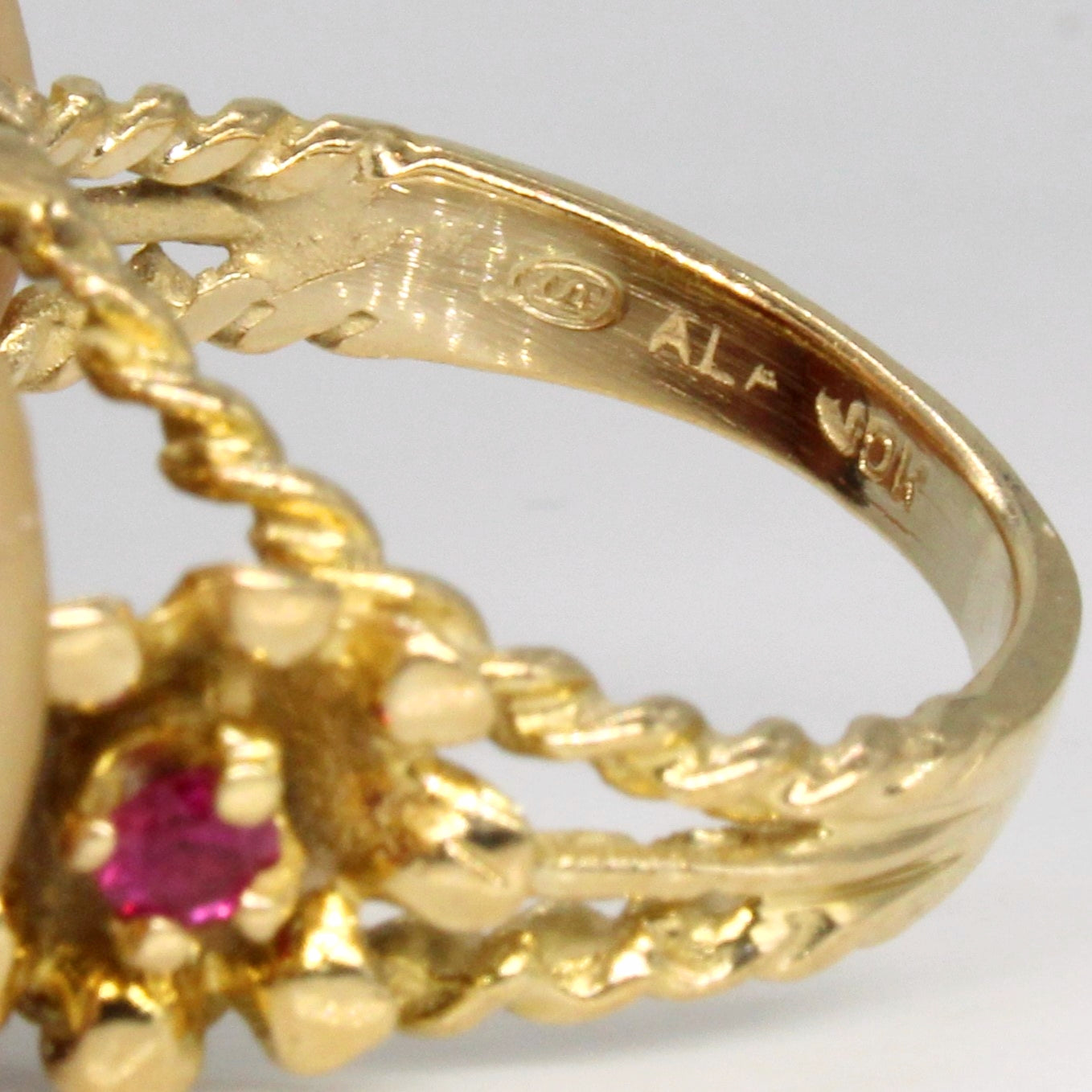 Synthetic Ruby Cocktail Ring | 5.00ctw | SZ 5.75 |