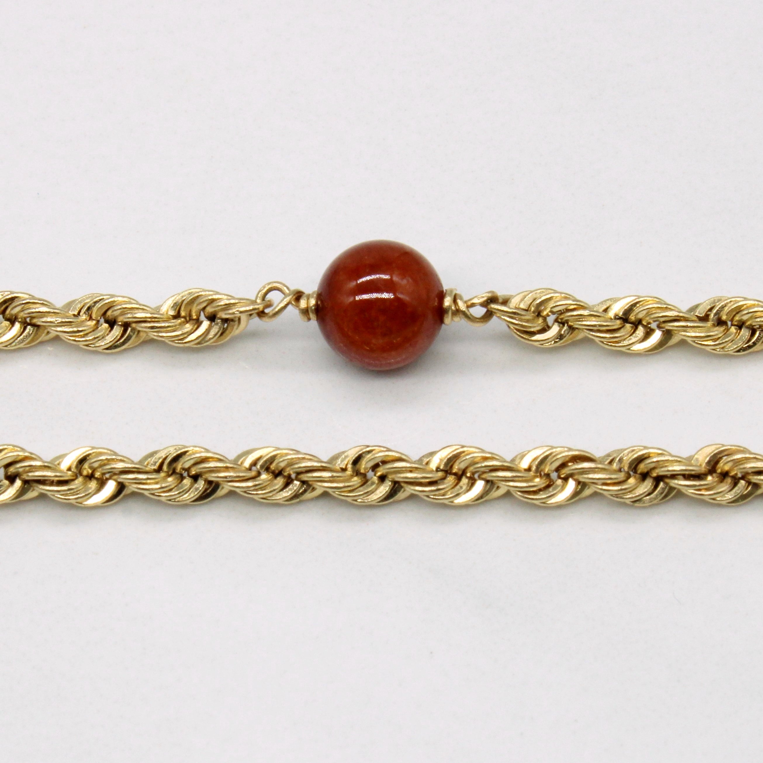 Agate Bead Necklace | 25.00ctw | 24" |