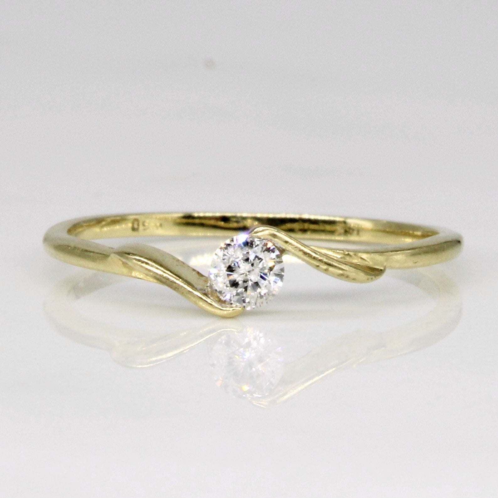 Bague de fiançailles en diamant | 0,10 ct | Taille 4,75 |