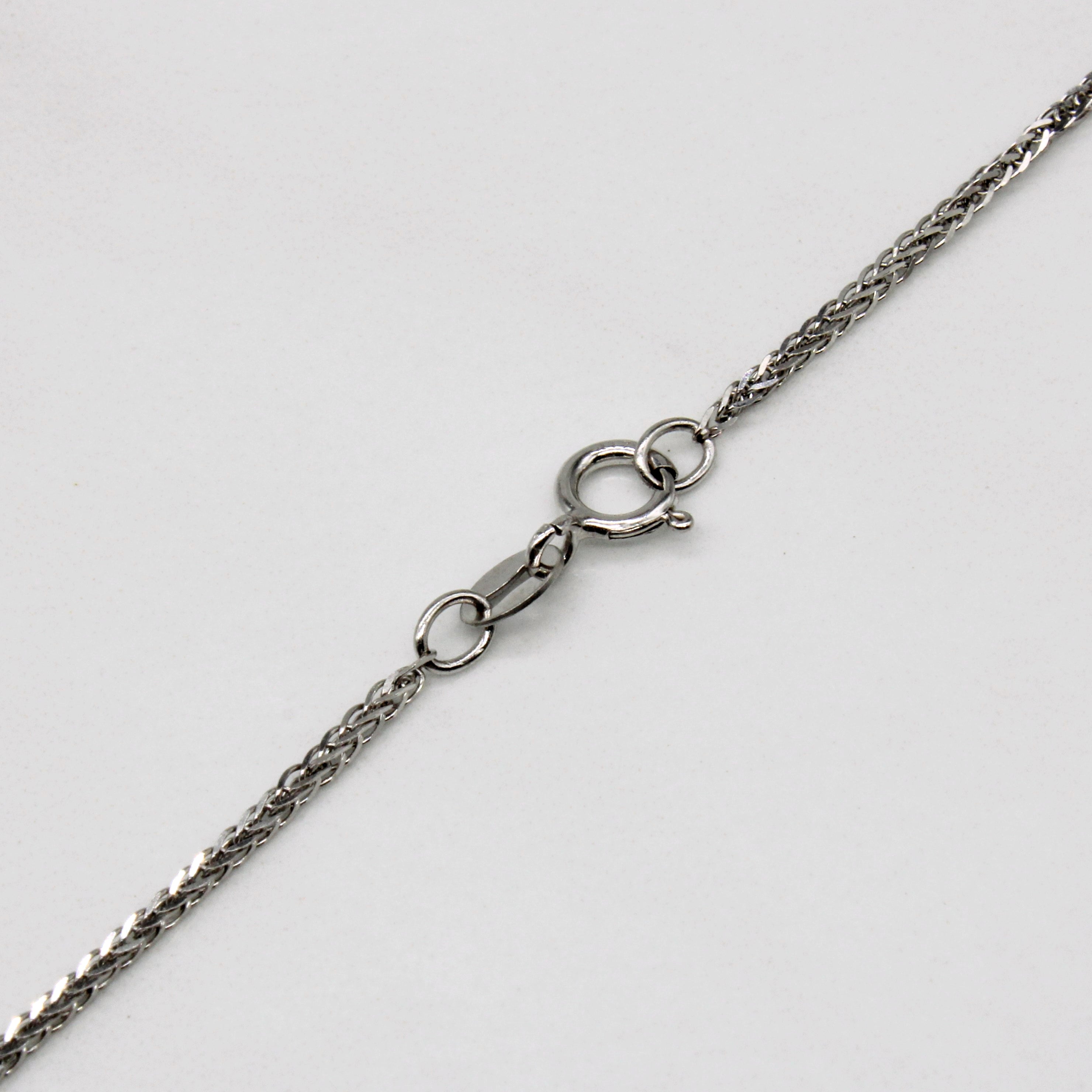 Black & White Diamond Drop Necklace | 0.26ctw | 18" |