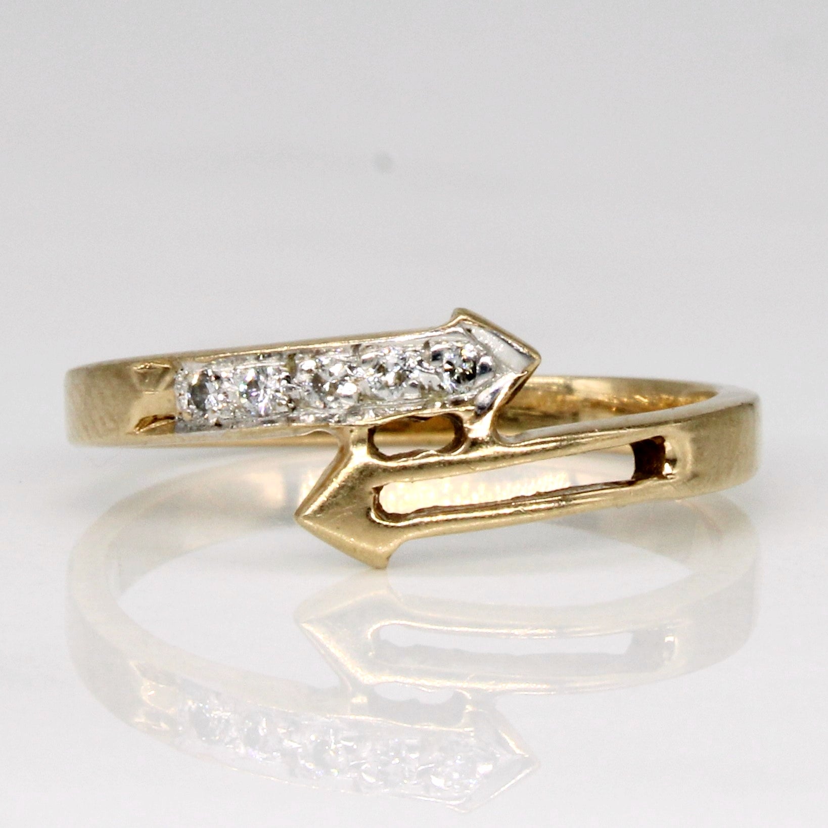 Bague flèche en diamant | 0,03 ct | Taille 5 |