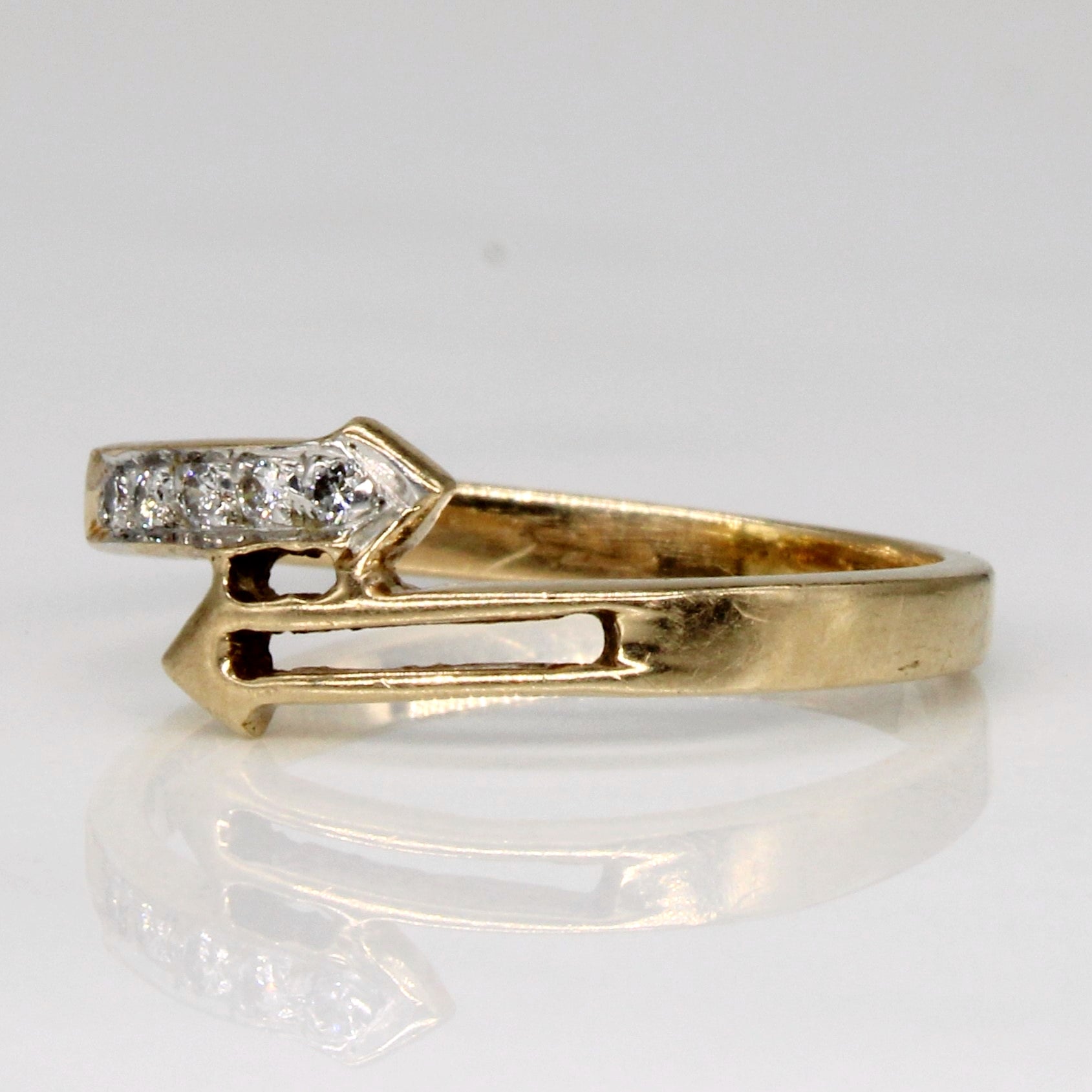 Bague flèche en diamant | 0,03 ct | Taille 5 |