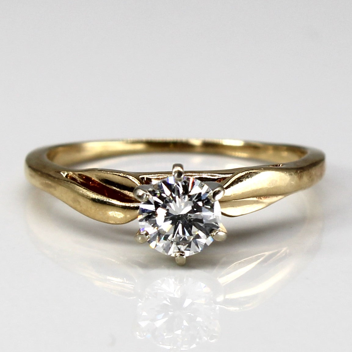 Six Prong Solitaire Diamond Ring | 0.58ct SI2 H/I | SZ 8 |