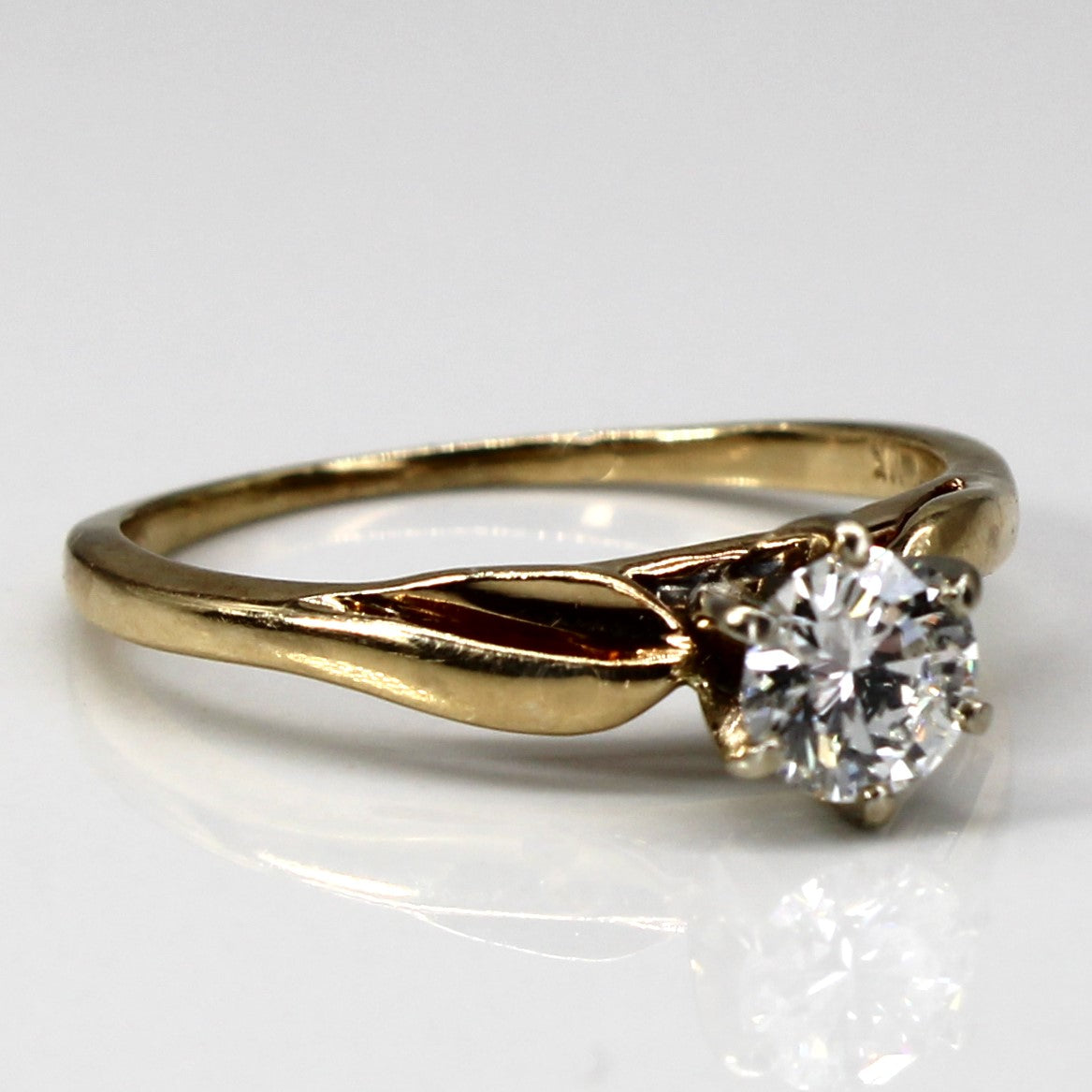 Six Prong Solitaire Diamond Ring | 0.58ct SI2 H/I | SZ 8 |