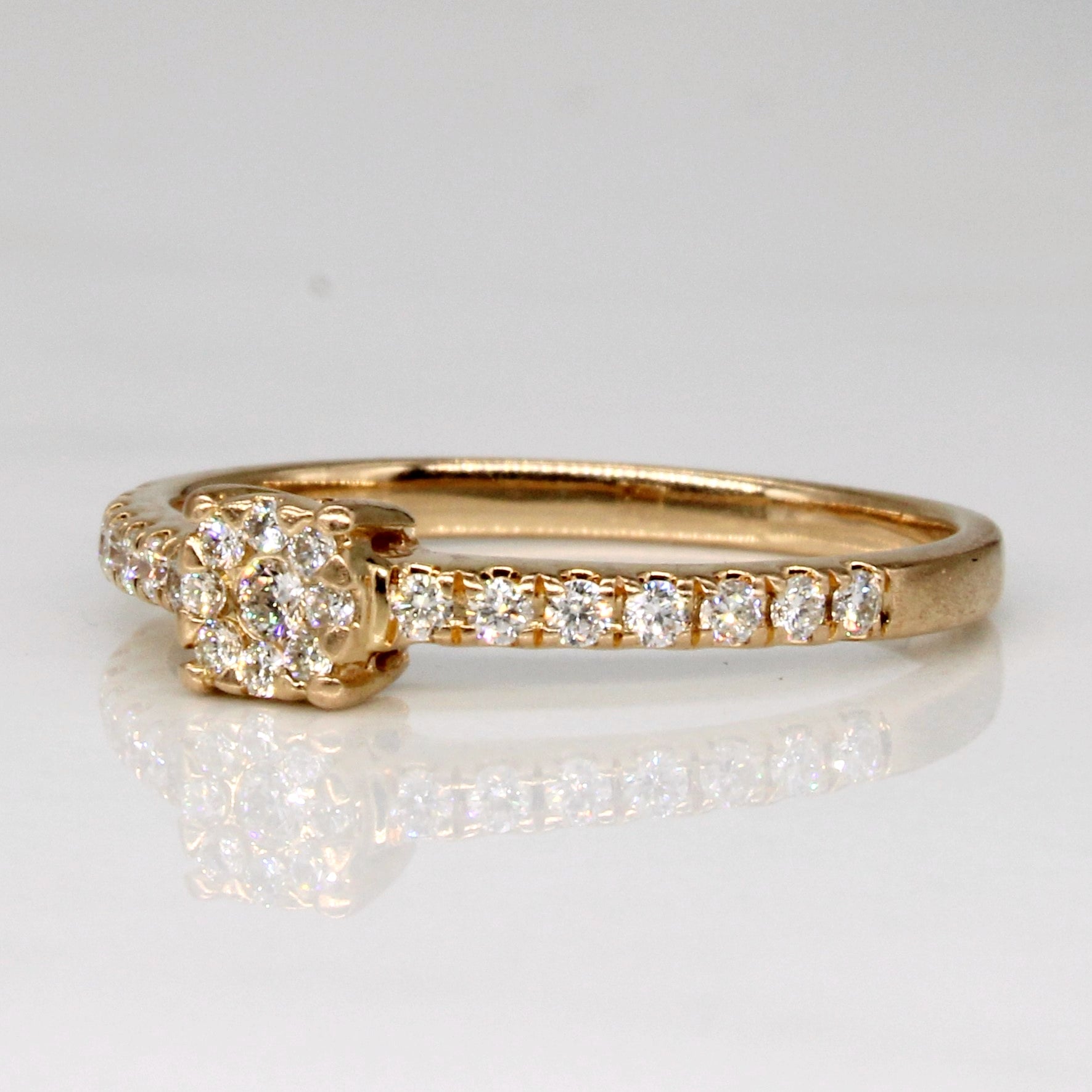 Bague sertie de diamants | 0,22 ct | Taille 6,25 |