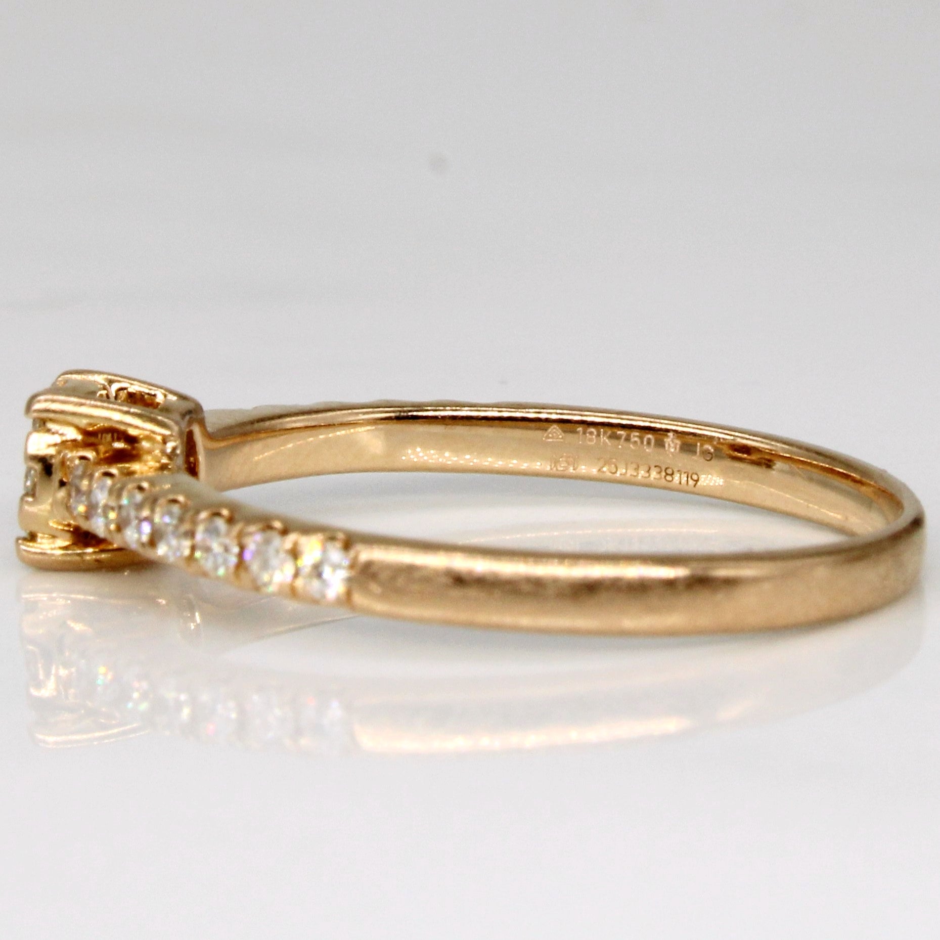 Bague sertie de diamants | 0,22 ct | Taille 6,25 |