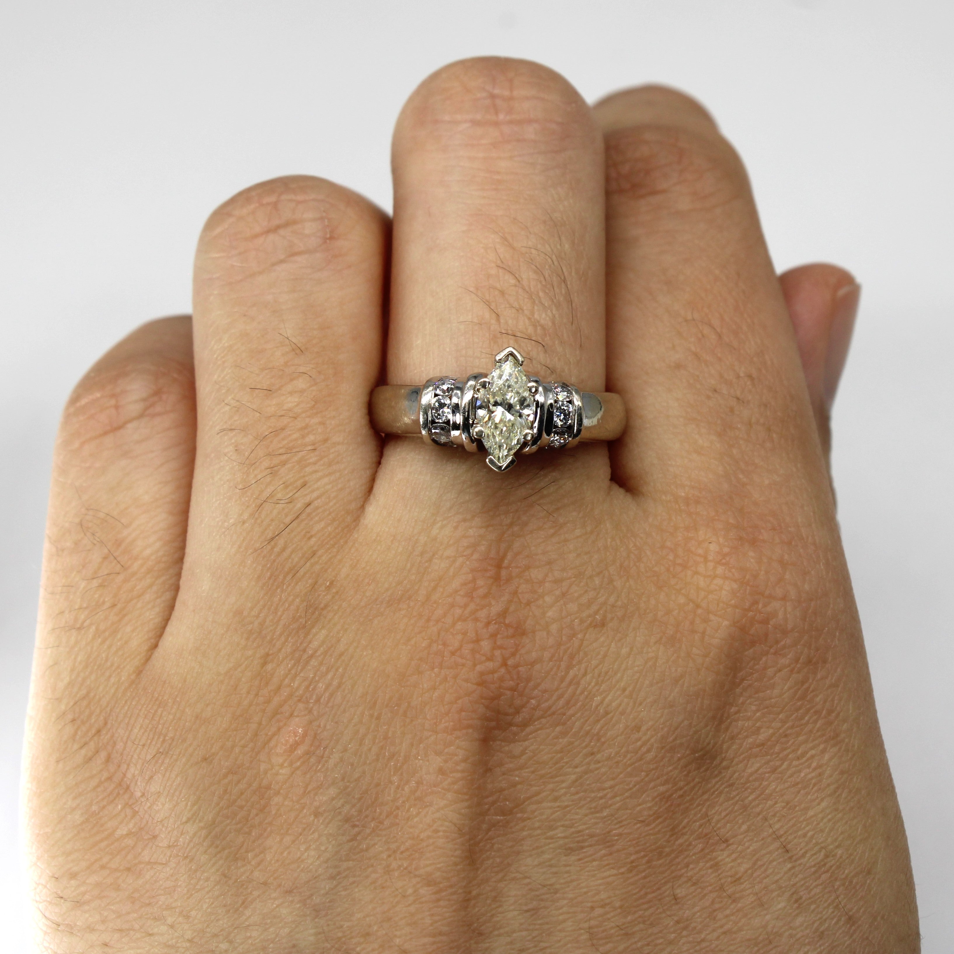 Marquise Diamond Engagement Ring | 1.00ctw SI2 K/L | SZ 8.5 |