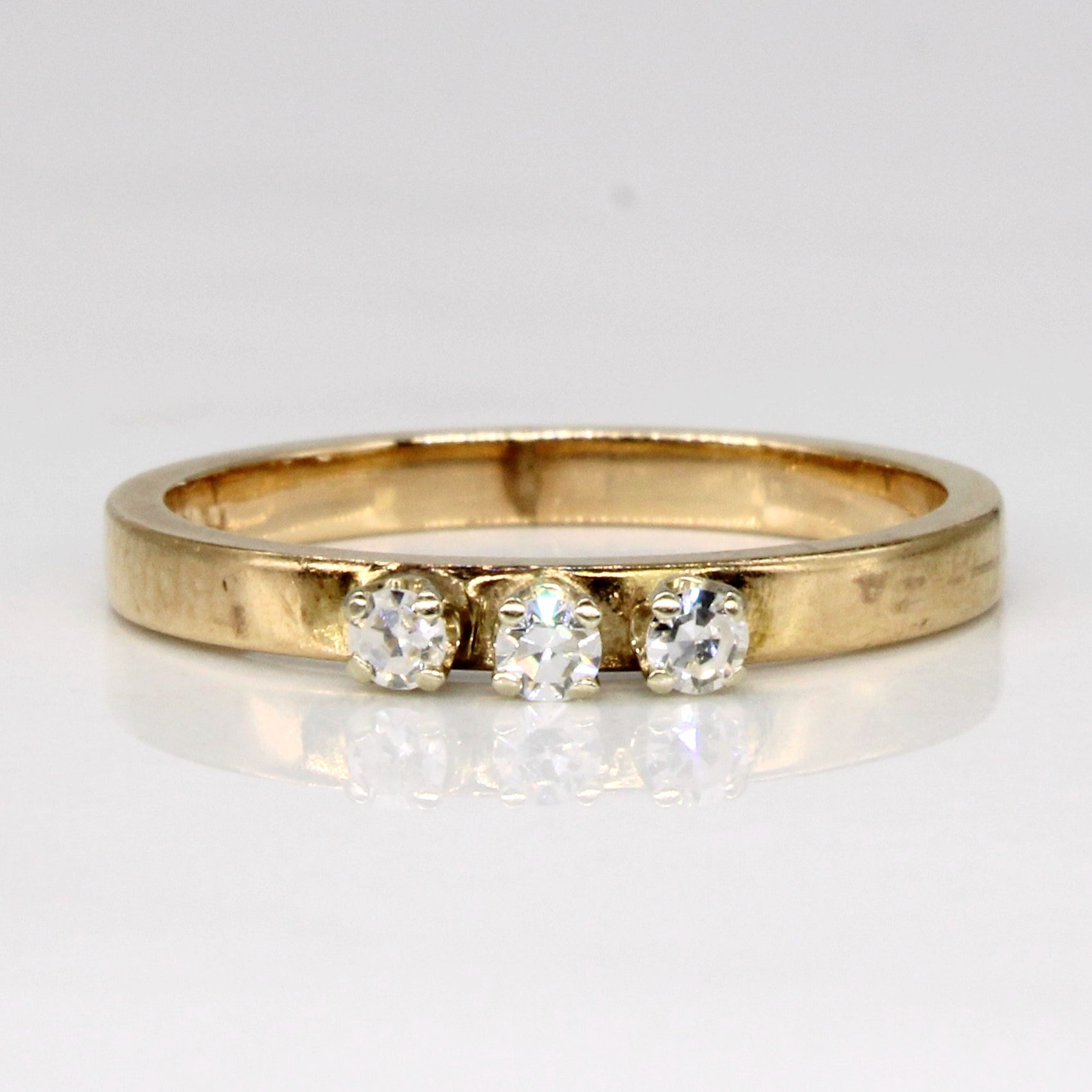 Three Stone Diamond Ring | 0.09ctw | SZ 5.25 |