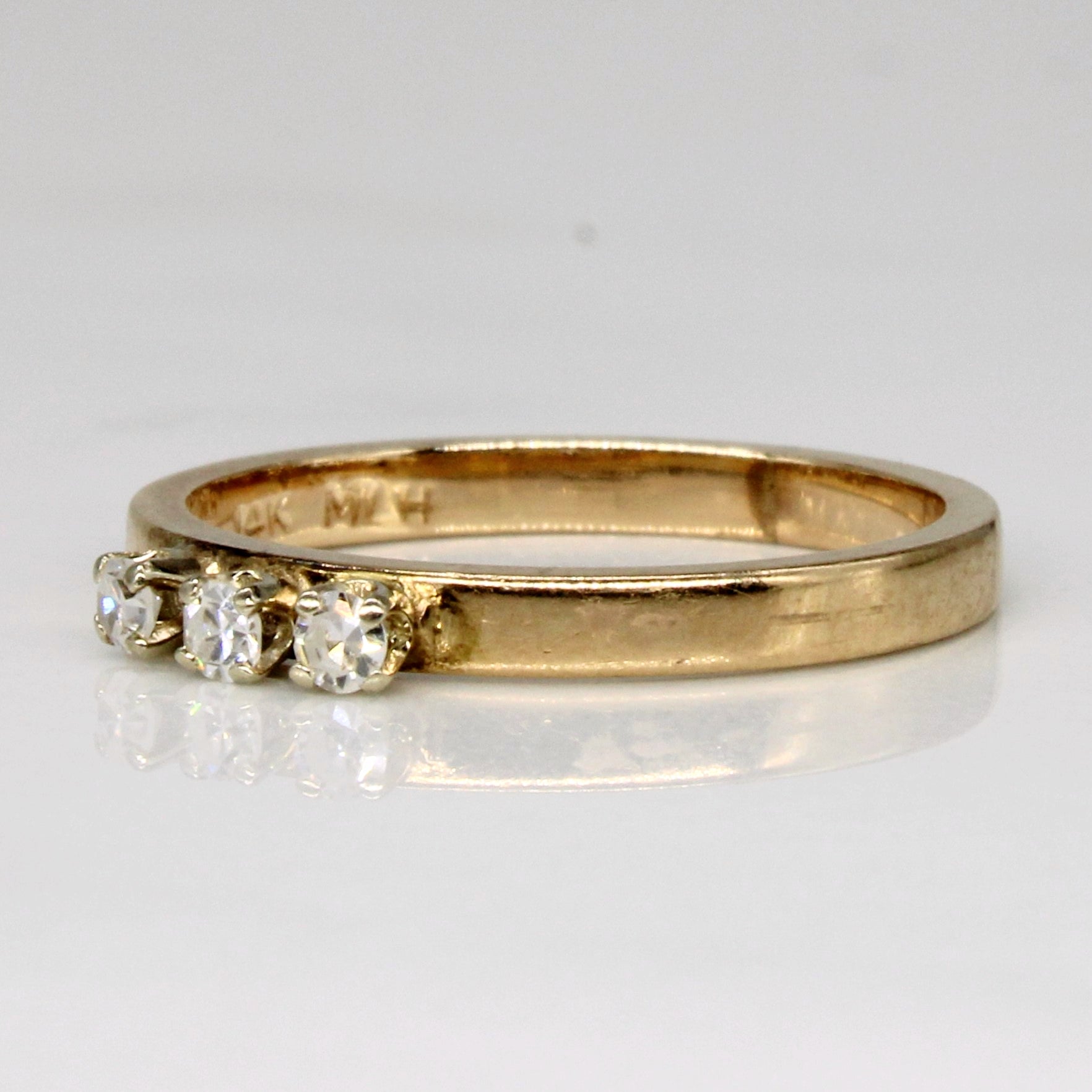 Three Stone Diamond Ring | 0.09ctw | SZ 5.25 |