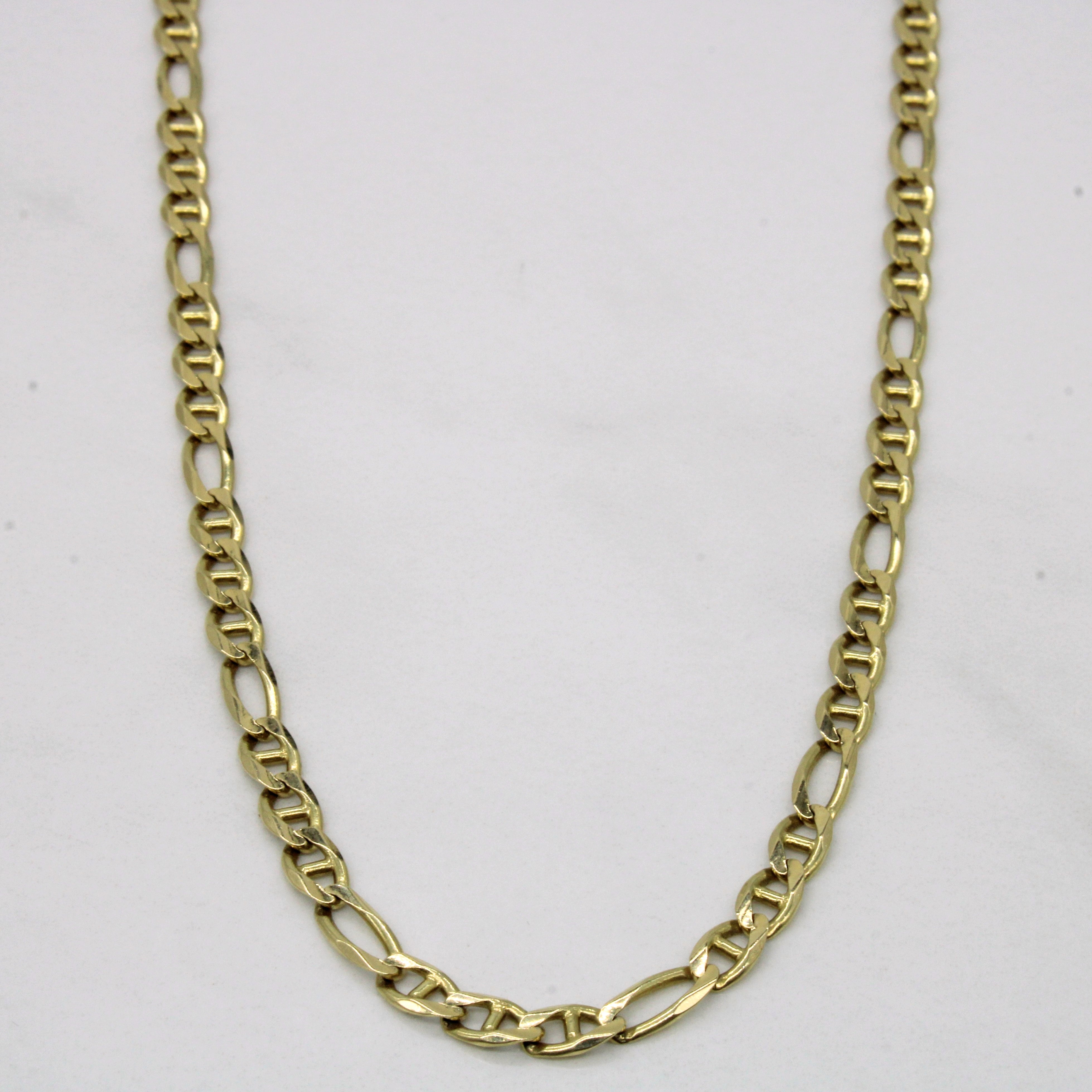 Chaîne Figarucci en or jaune 14 carats | 22 pouces |