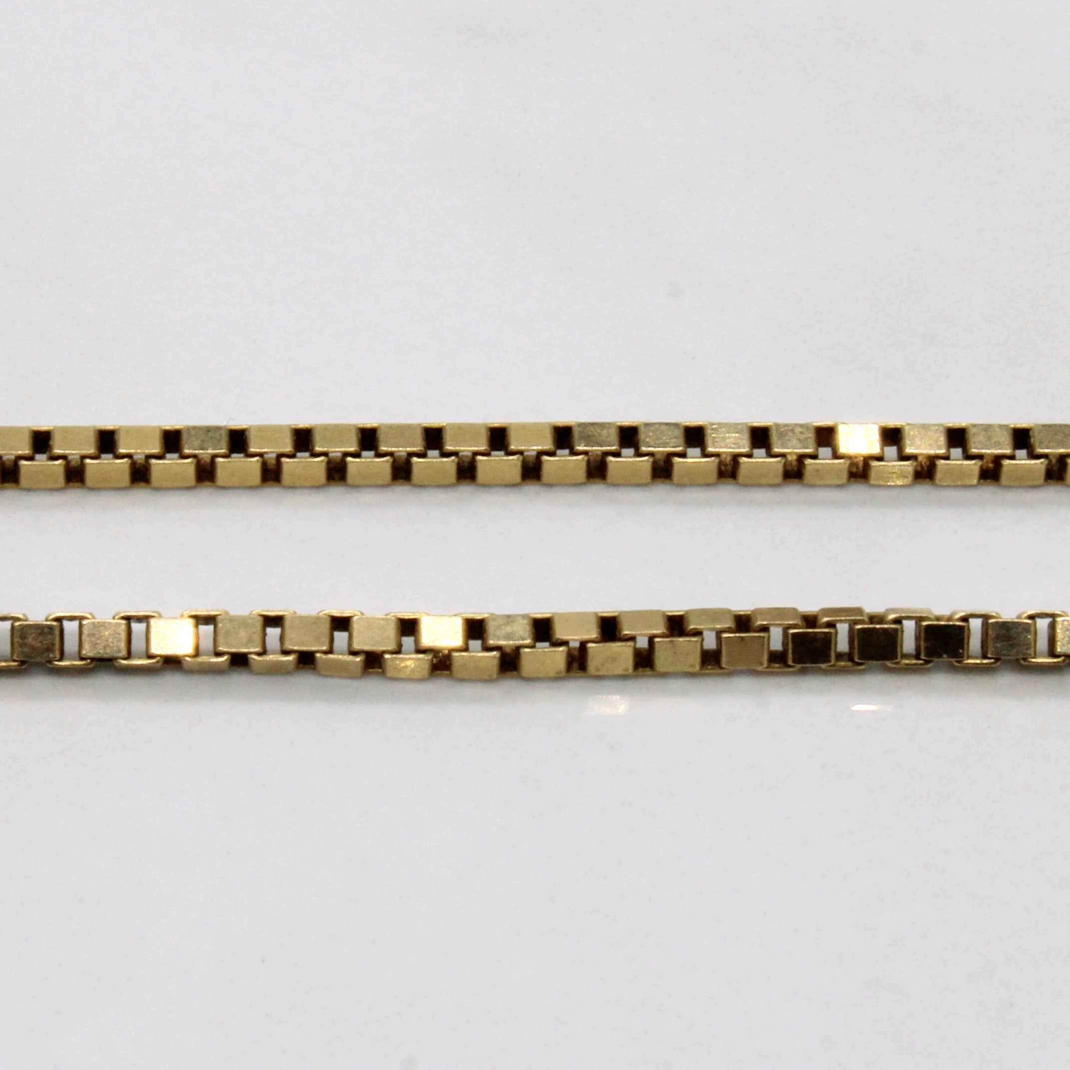 9k Yellow Gold Box Link Choker | 15" |