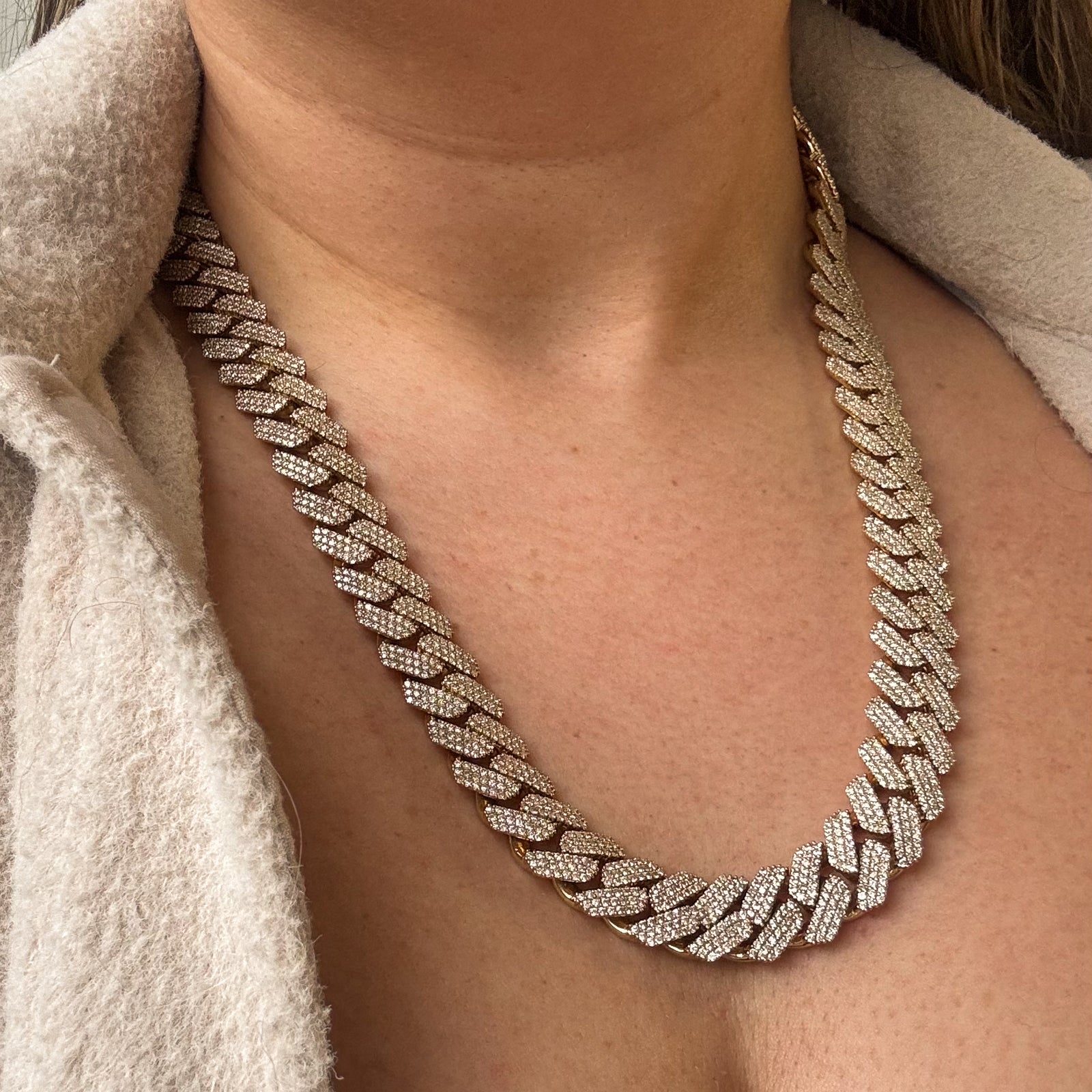 24ctw+ Natural Diamond Cuban-Link Chain | 21.5" | 24.28 ctw SI2 H/I