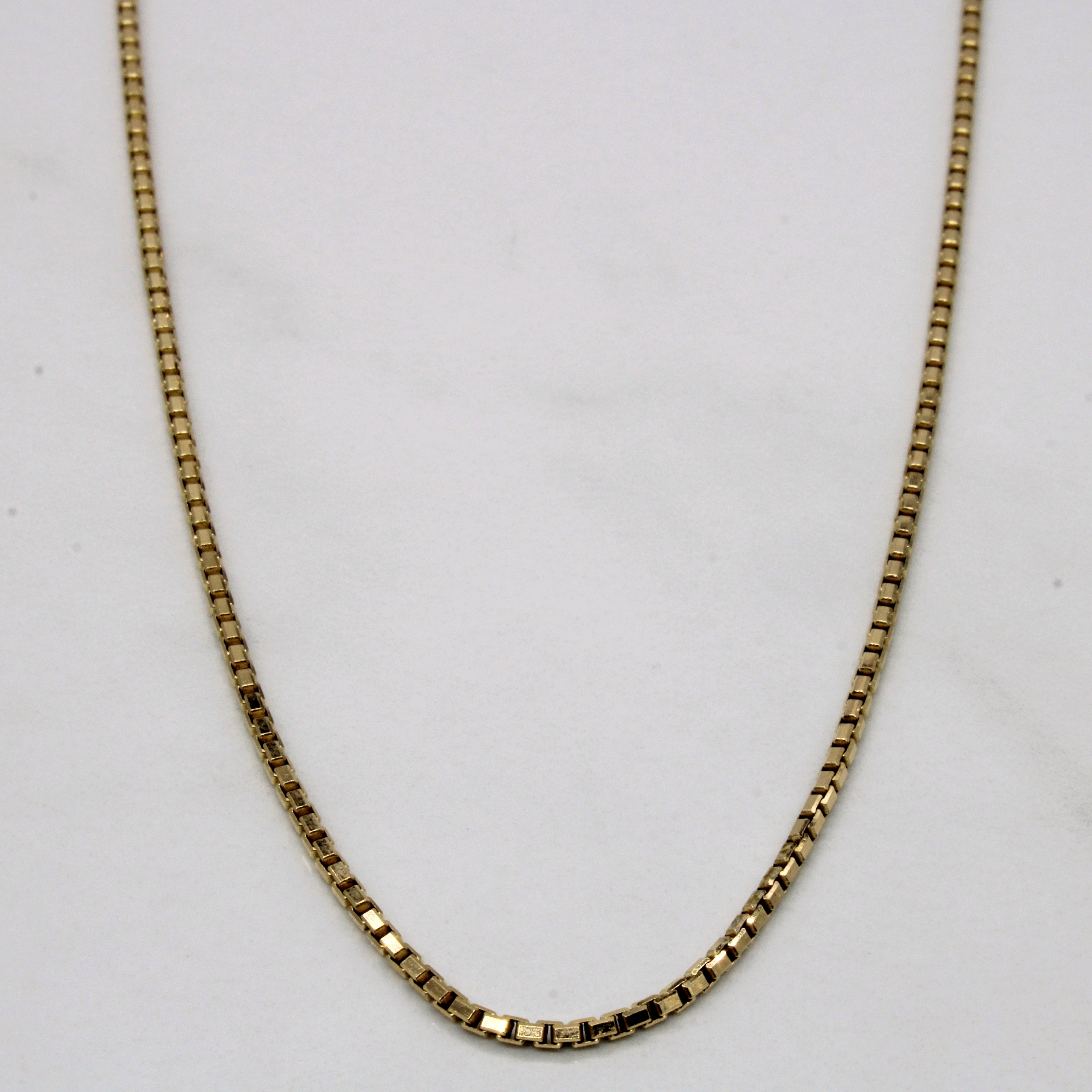 18k Yellow Gold Box Link Chain | 22" |