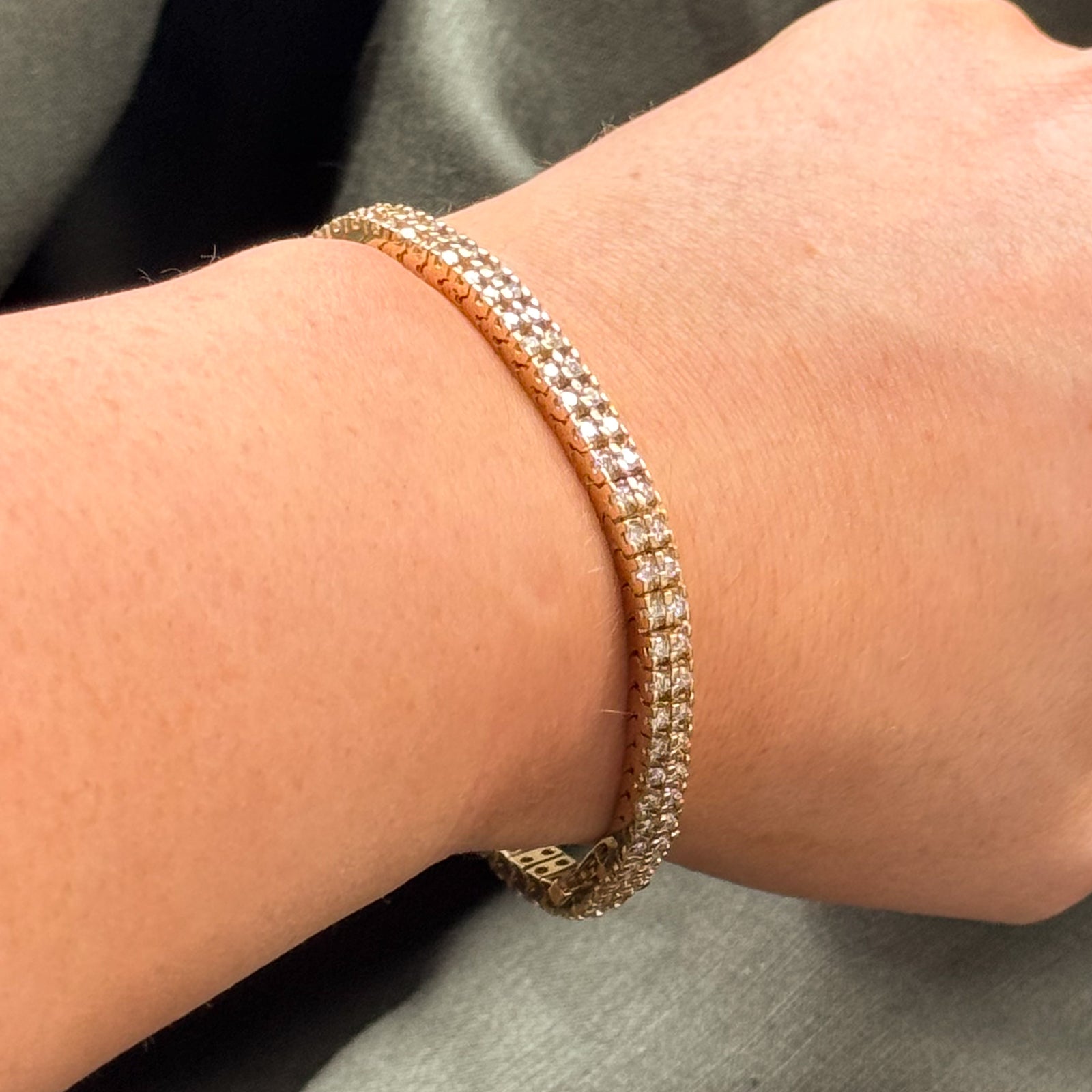 Double Row Diamond Tennis Bracelet | 1.47ctw | 7" |