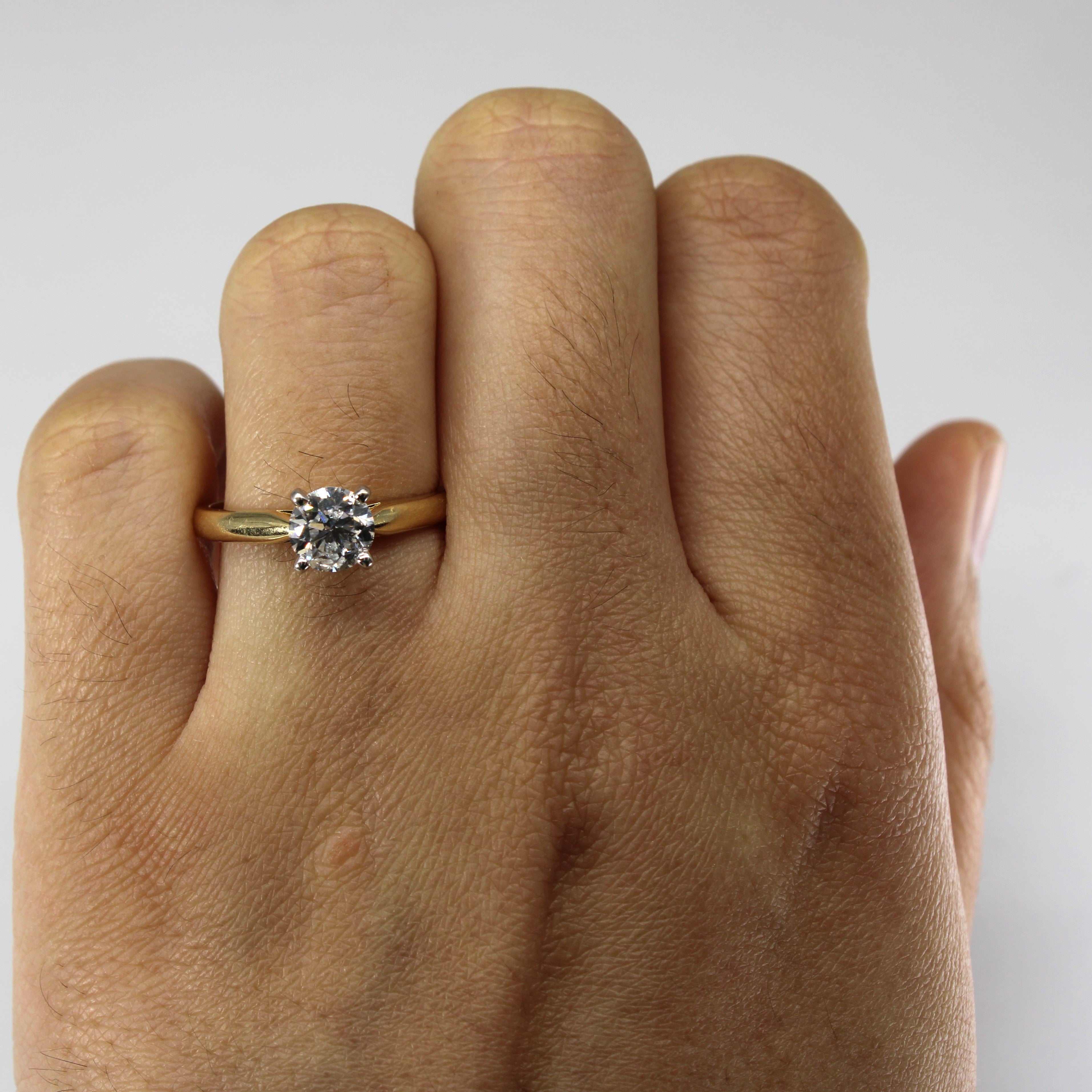 Solitaire Diamond Engagement Ring | 0.95ct I2 H | SZ 7 |