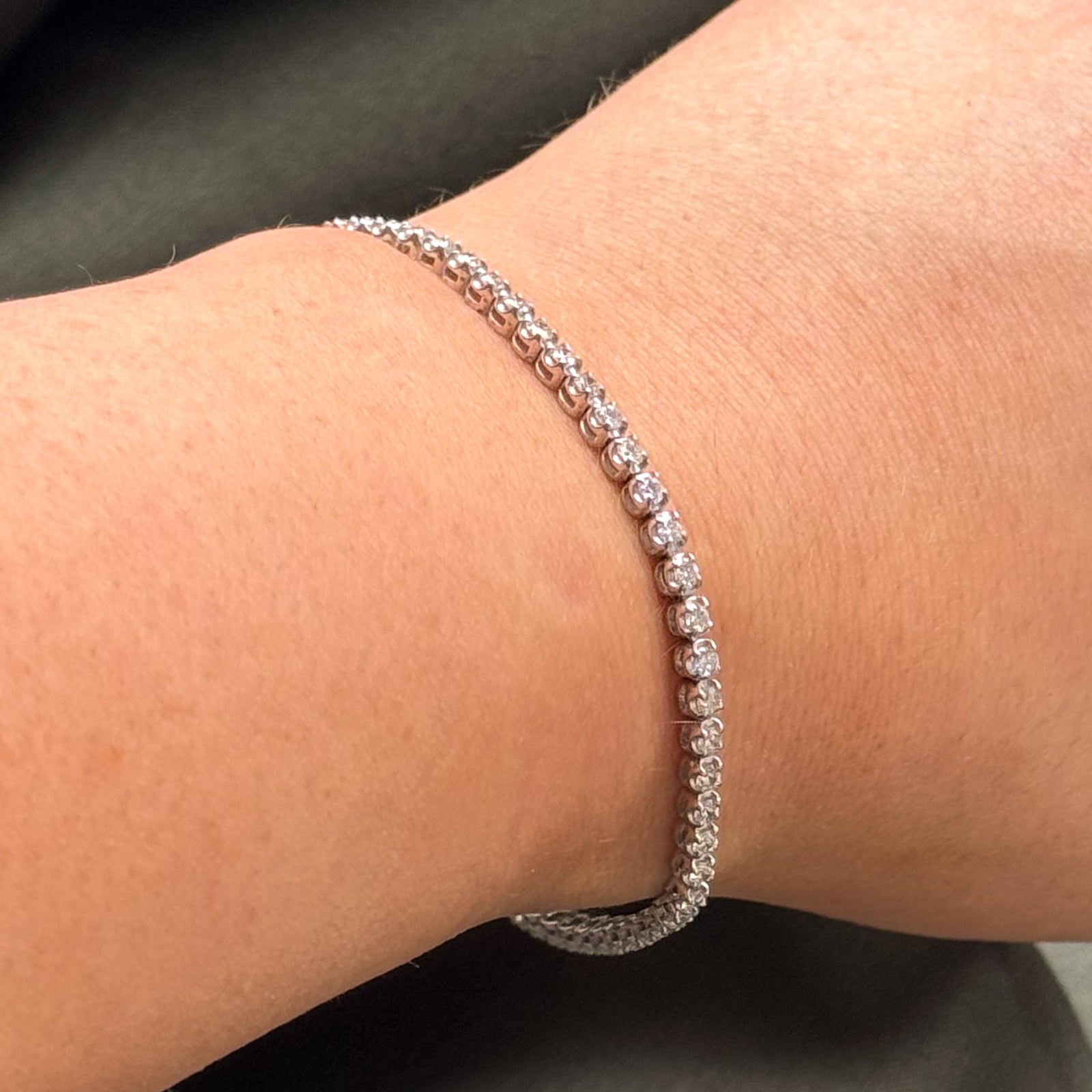 Illusion Set Diamond Tennis Bracelet | 0.50ctw | 7" |