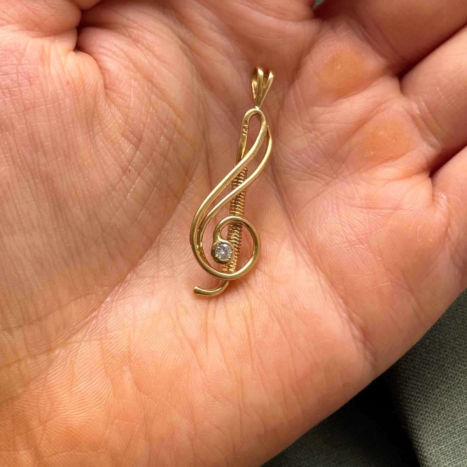 Trebel Clef Diamond Pendant | 0.05ct |