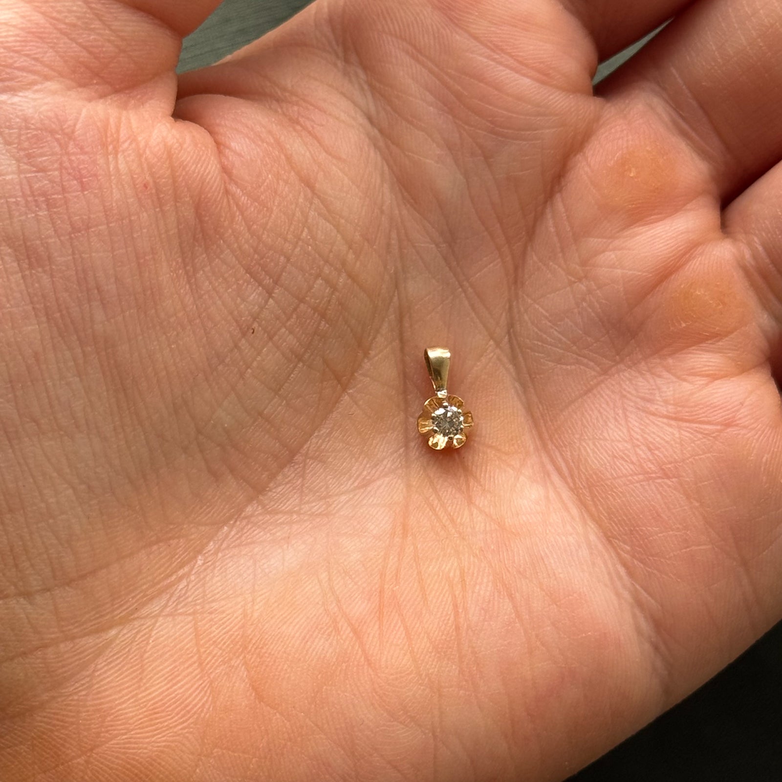 Pendentif serti de diamants Belcher | 0,10 ct |