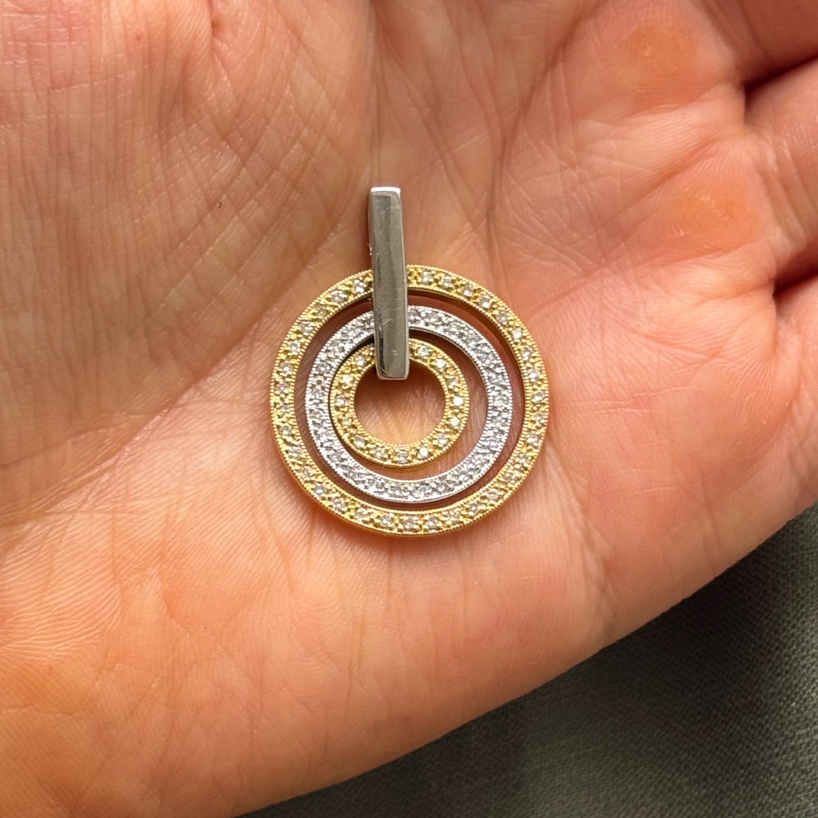 Diamond Trio Circle Pendant | 0.38ctw |