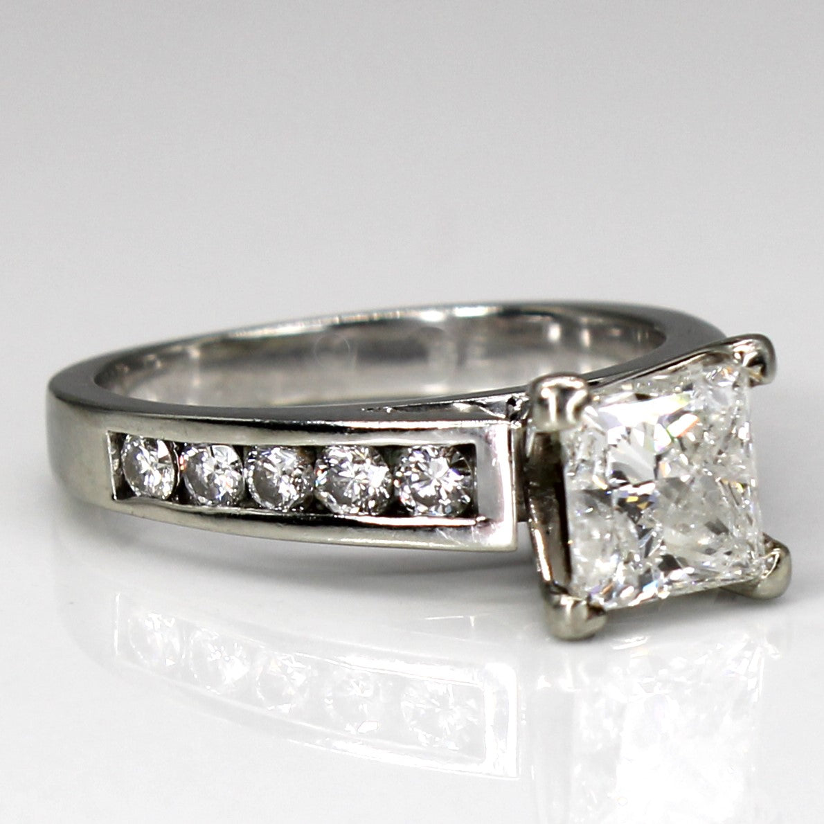 Princess Diamond with Accents Engagement Ring | 2.01ctw I1 G/H | SZ 6