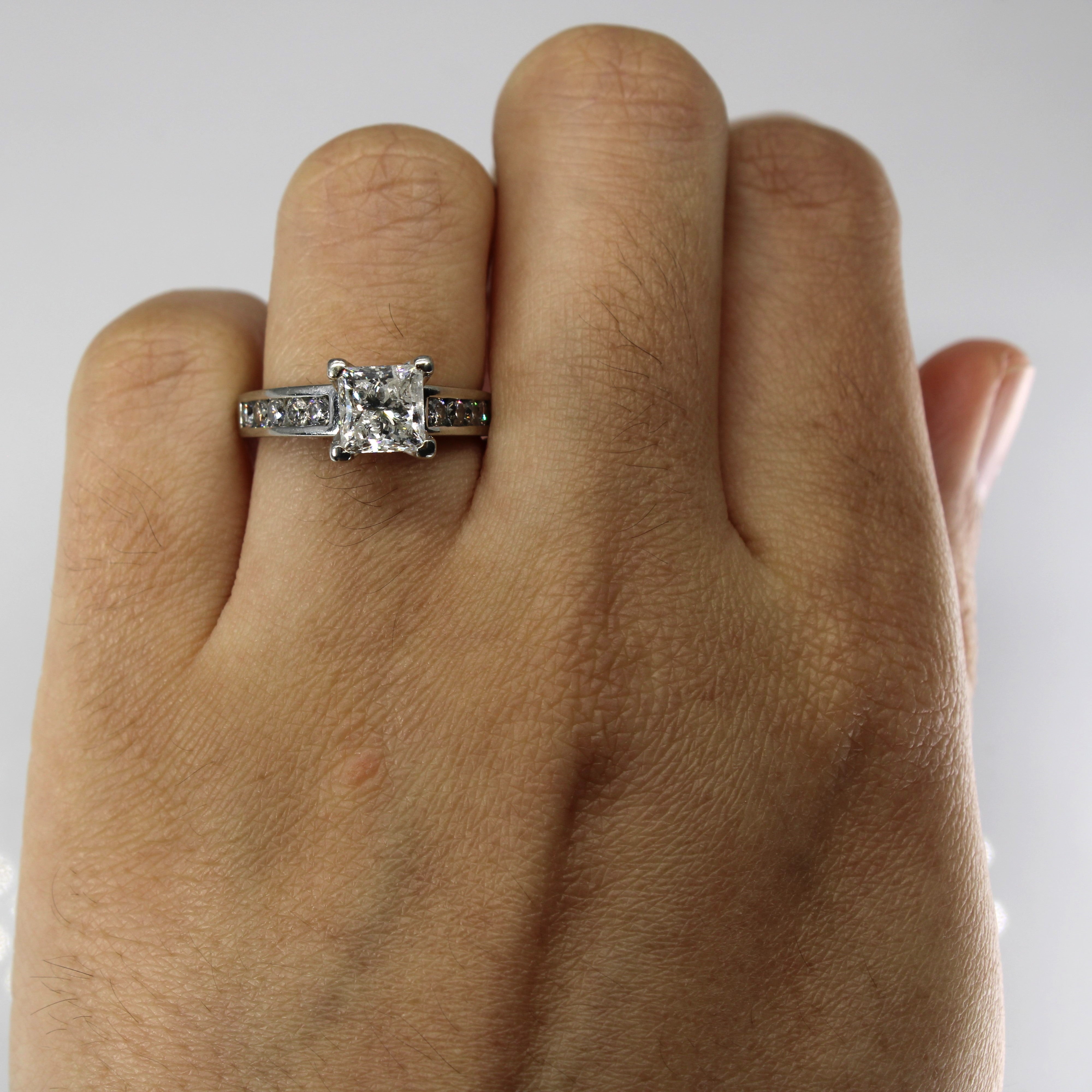Princess Diamond with Accents Engagement Ring | 2.01ctw I1 G/H | SZ 6
