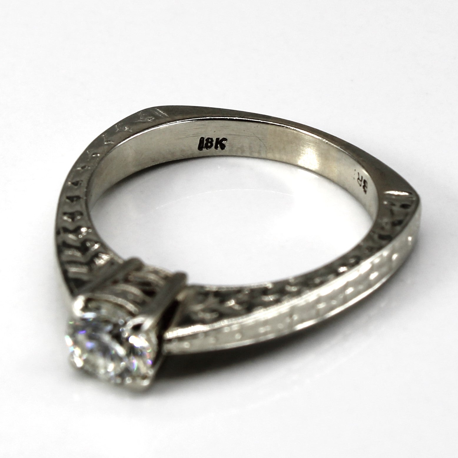 Vintage Diamond Ring with European Shank | 0.68ct SI2 K |SZ 8 |