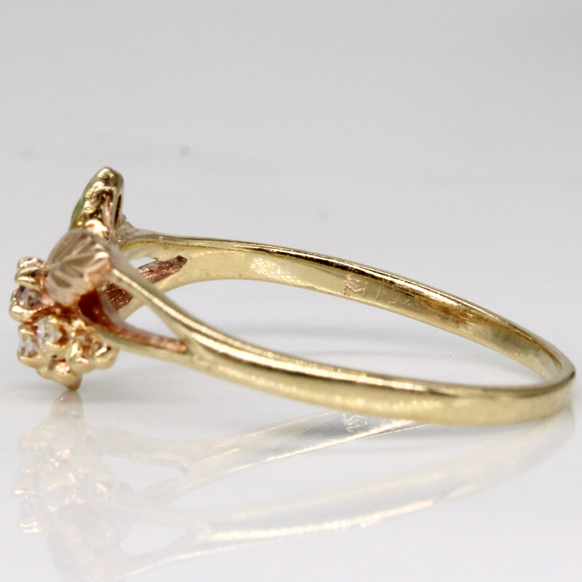 Diamond Leaf Ring | 0.10ctw | SZ 9.5 |