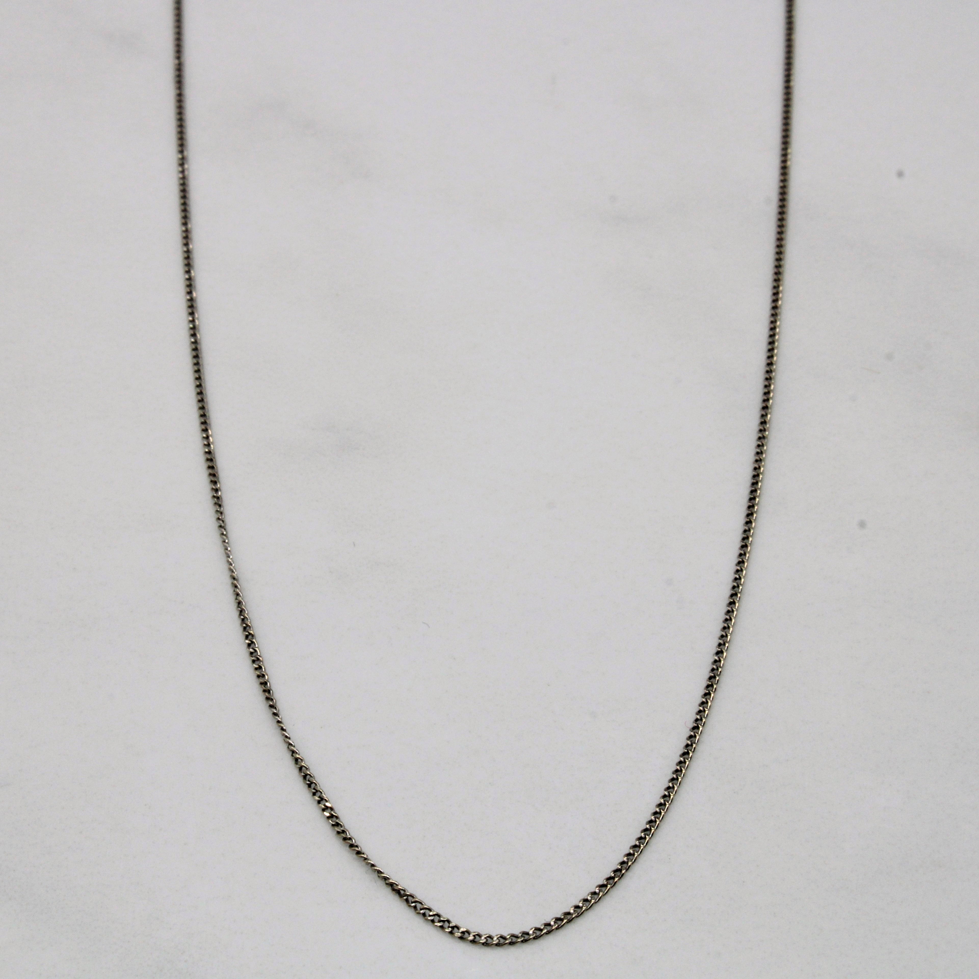 Chaîne en or blanc 14 carats | 19" |