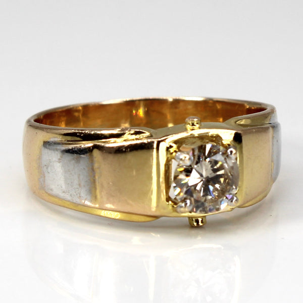 Solitaire Diamond Gold Ring | 0.79ct | SZ 11 |