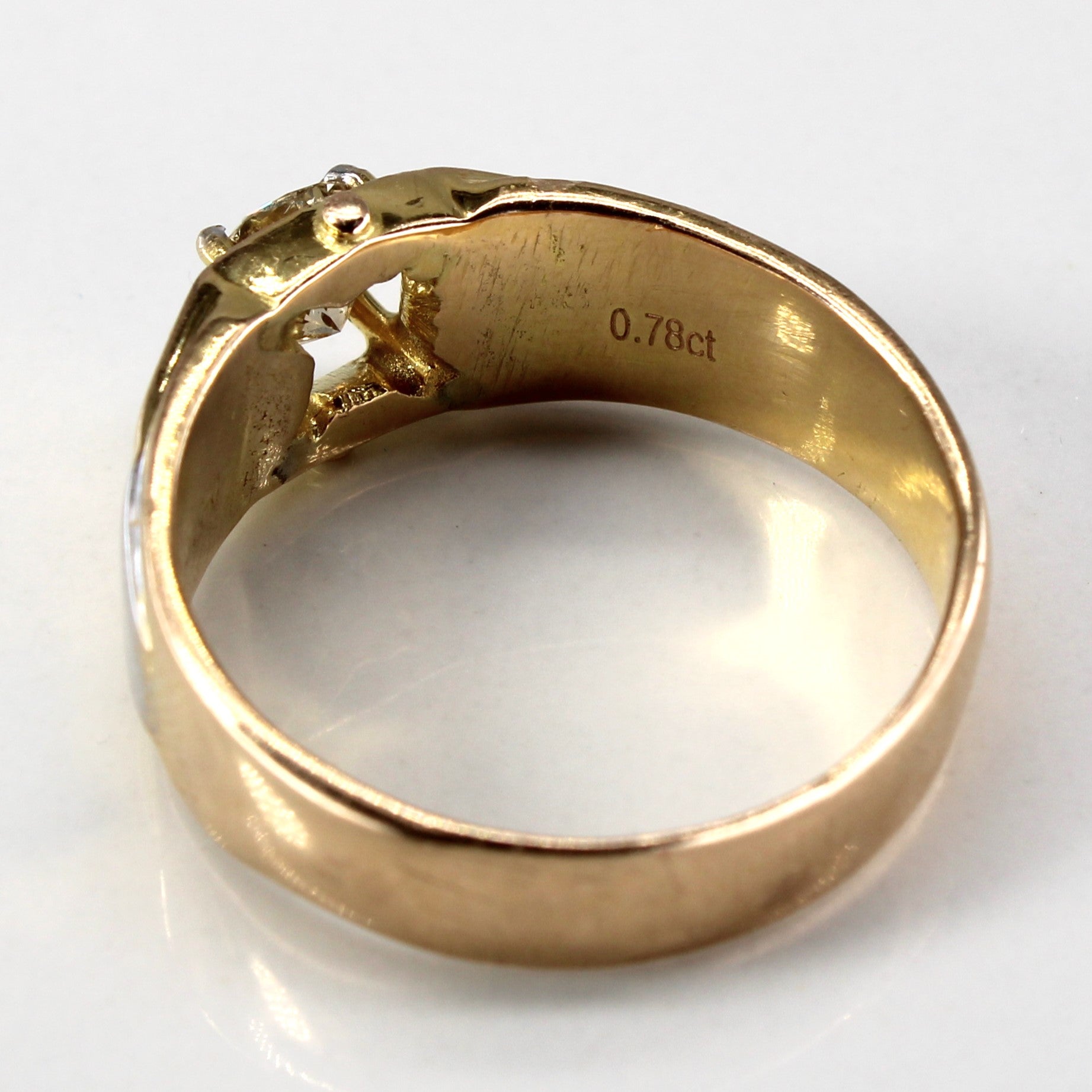 Solitaire Diamond Gold Ring | 0.79ct I2 M/N | SZ 12 |