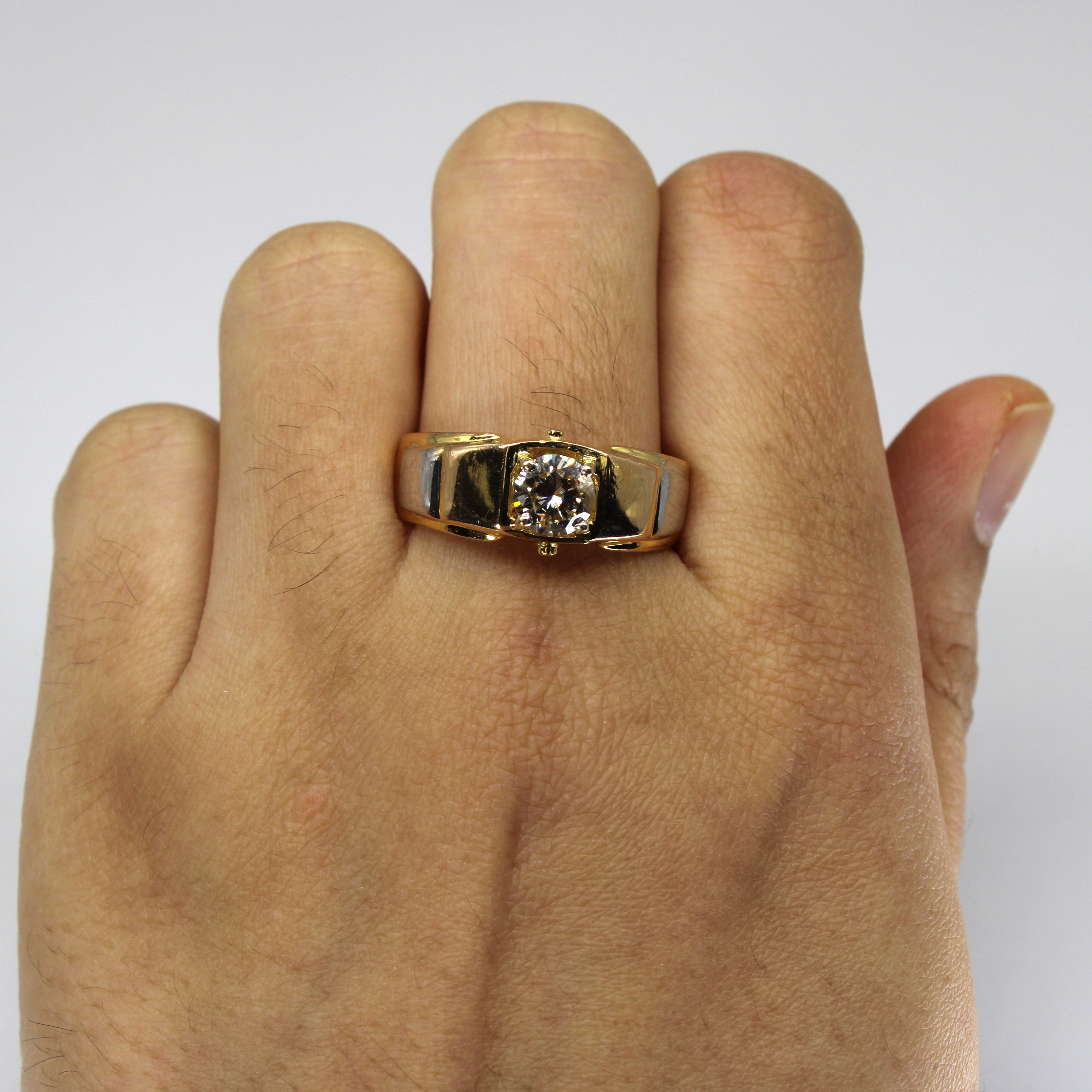 Solitaire Diamond Gold Ring | 0.79ct I2 M/N | SZ 12 |