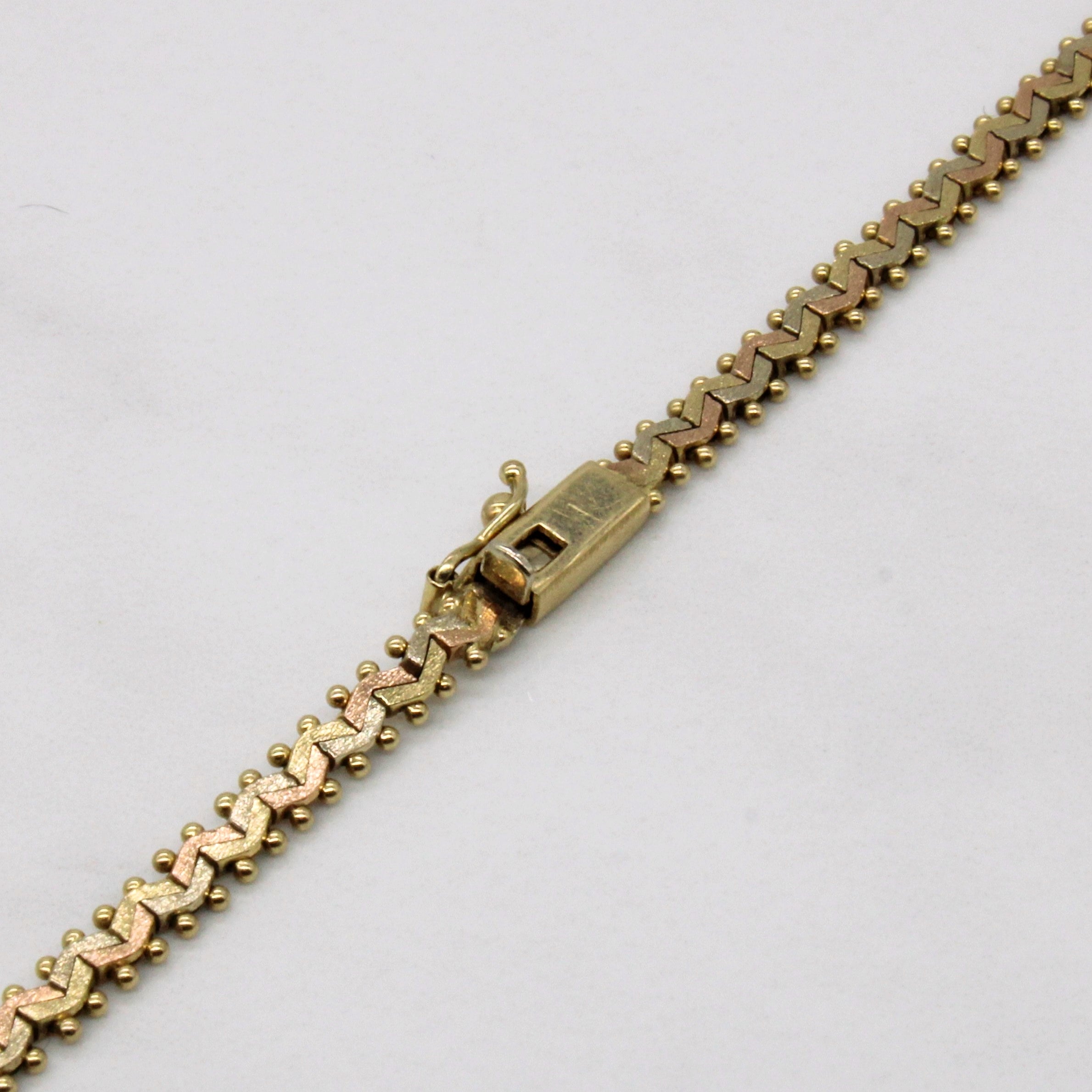 14k Tri Tone Gold Chain | 16" |