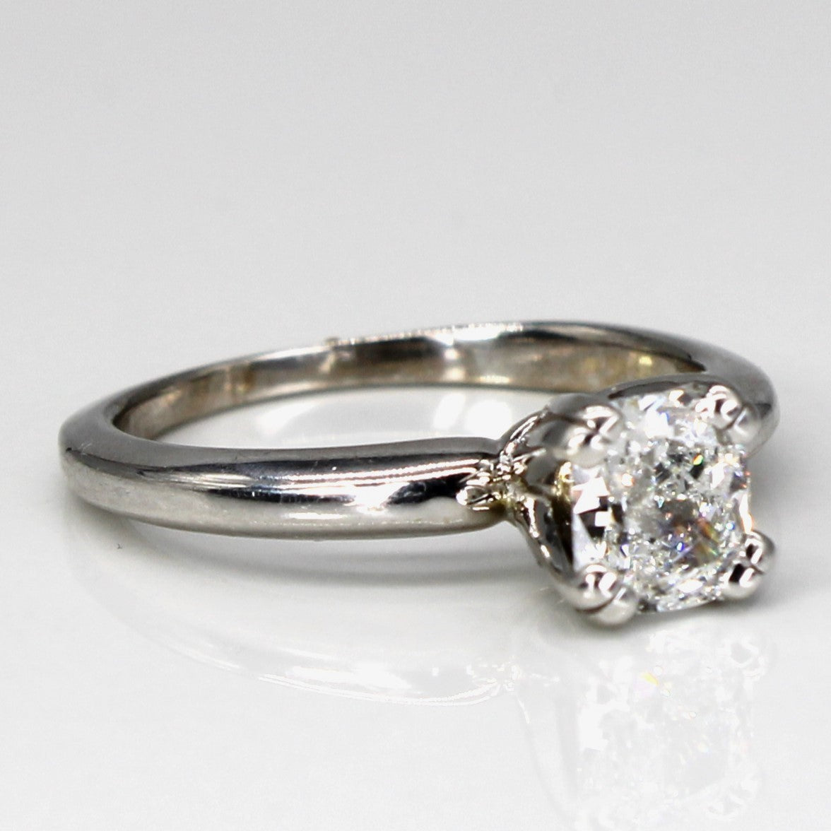 Solitaire Cushion Diamond Engagement Ring | 0.82ct SI2/I1 G/H | SZ 7 |