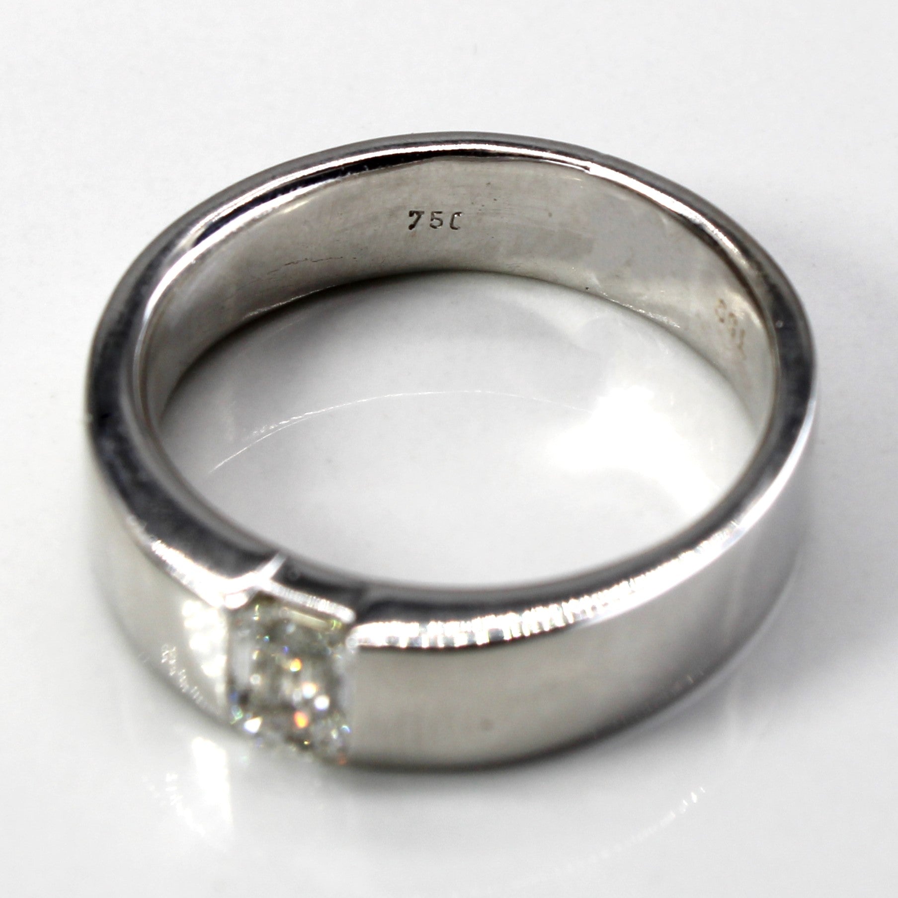 Tension Set Emerald Diamond Ring | 0.70ct | SZ 10 |