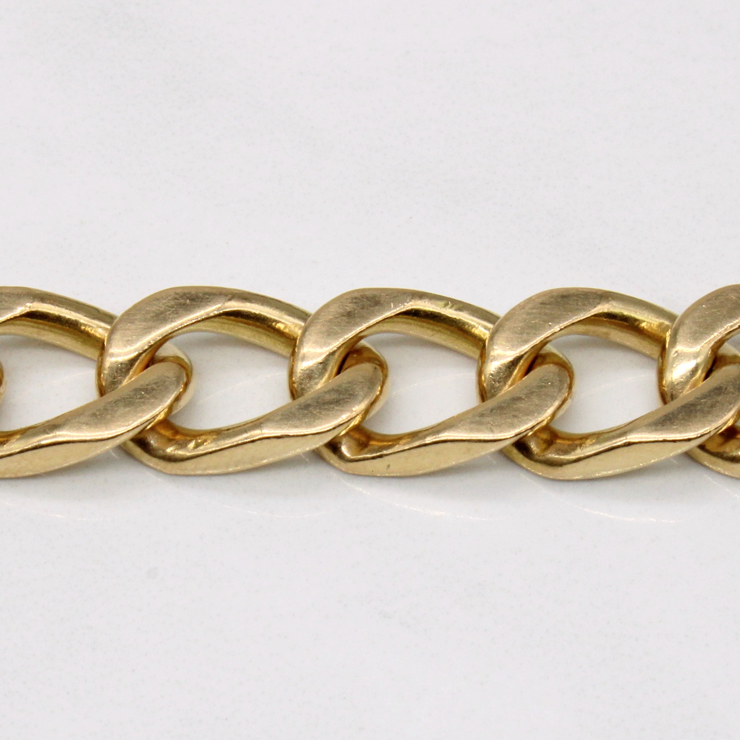 18k Yellow Gold Curb Link Bracelet | 7.5" |