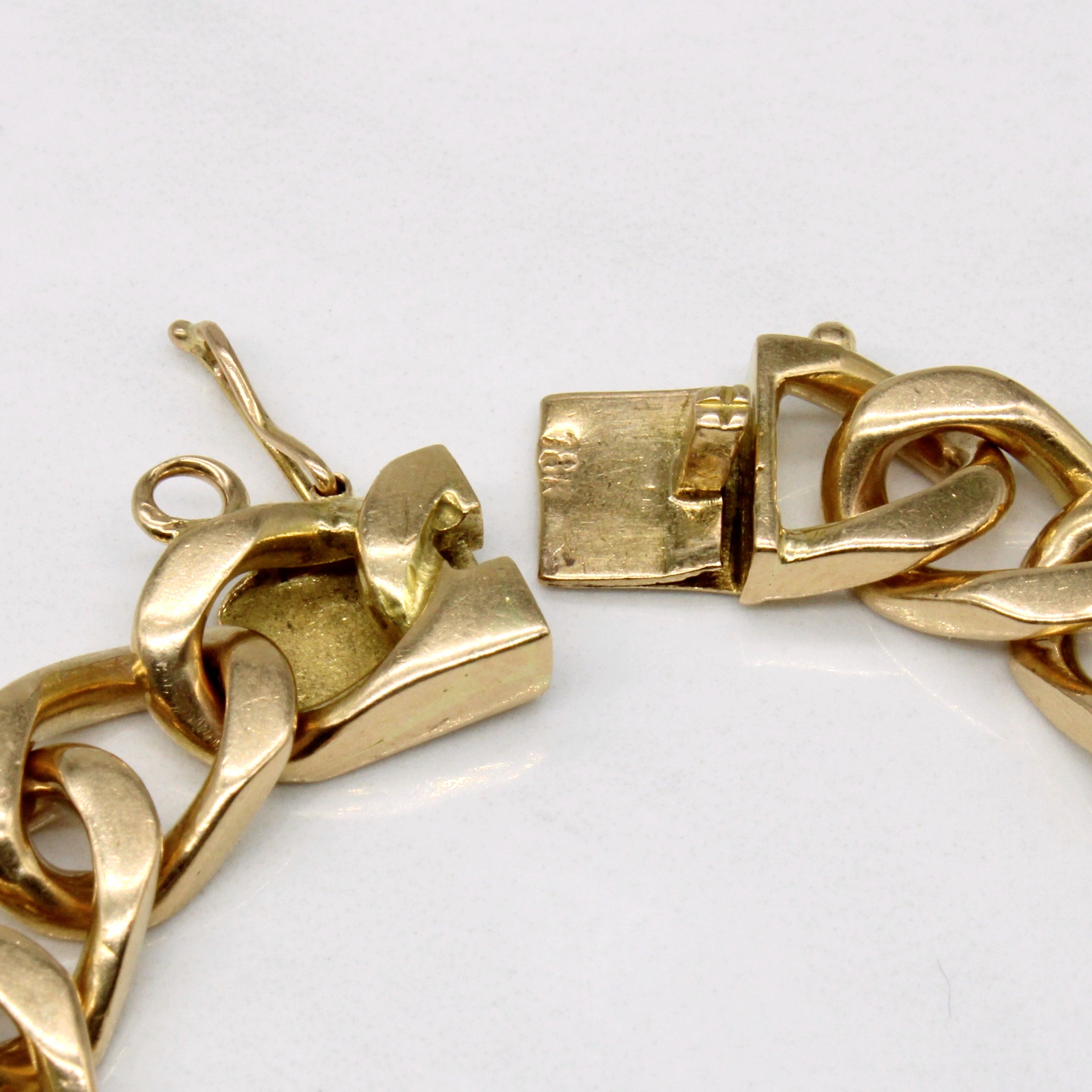 18k Yellow Gold Curb Link Bracelet | 7.5" |