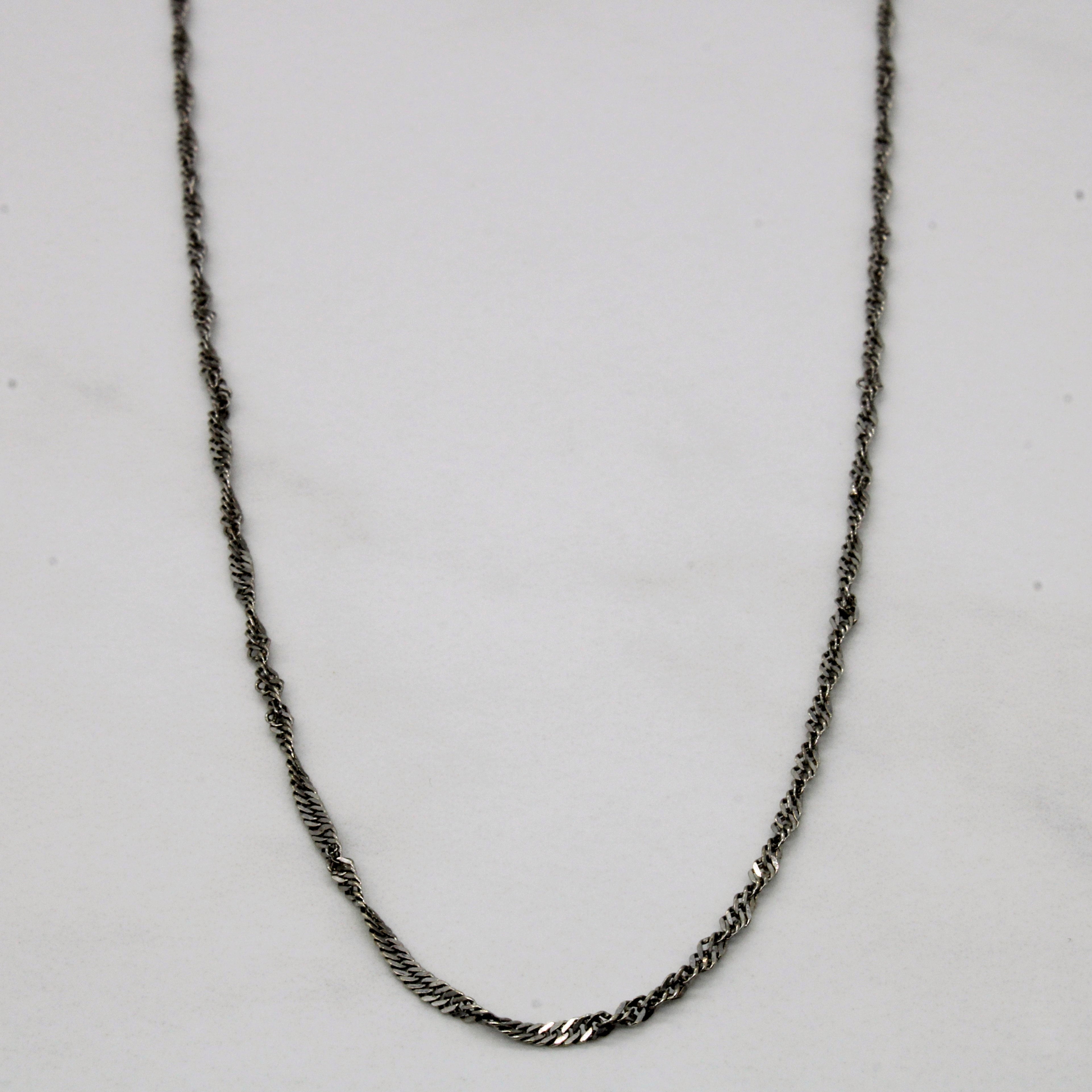 14k White Gold Rope Chain | 18" |