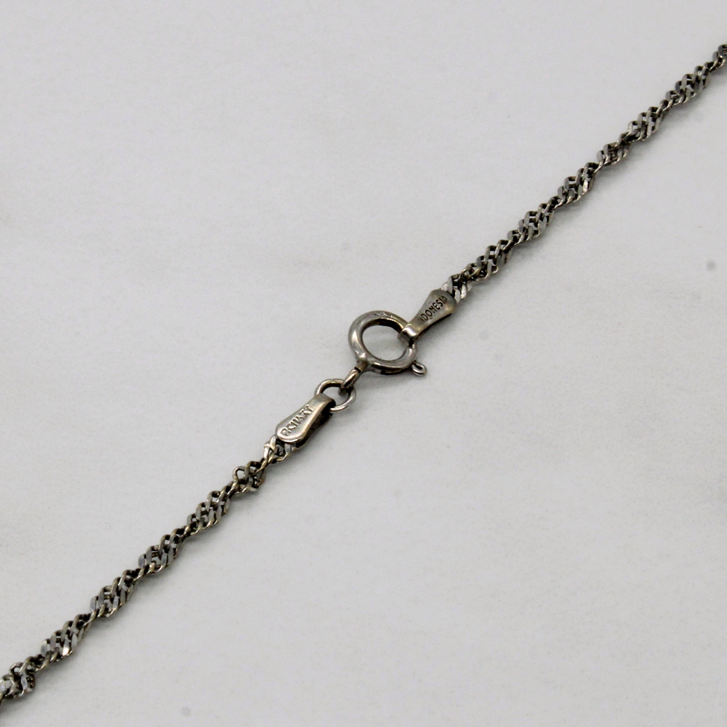 14k White Gold Rope Chain | 18" |