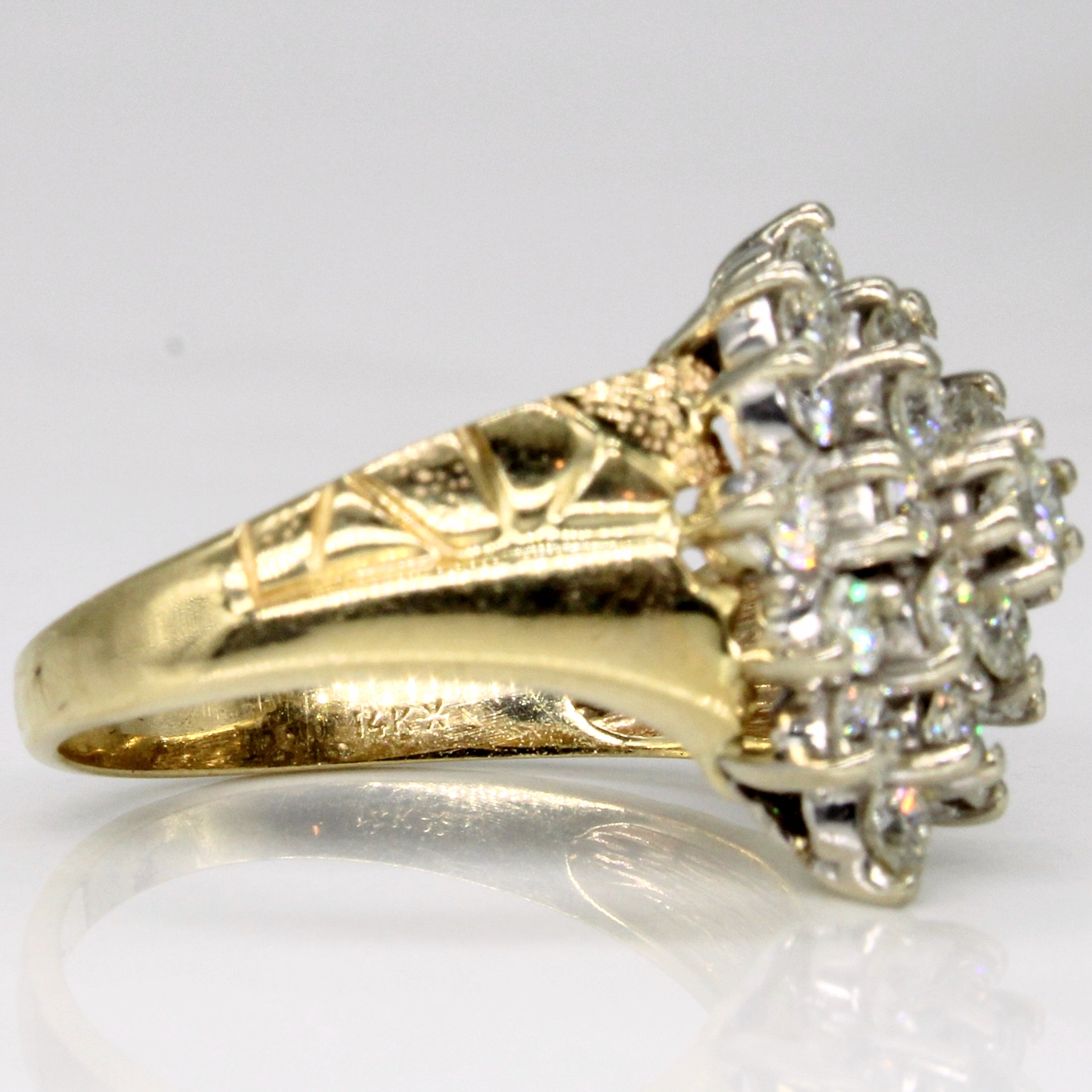 Diamond Cocktail Ring | 1.10ctw | SZ 6.5 |