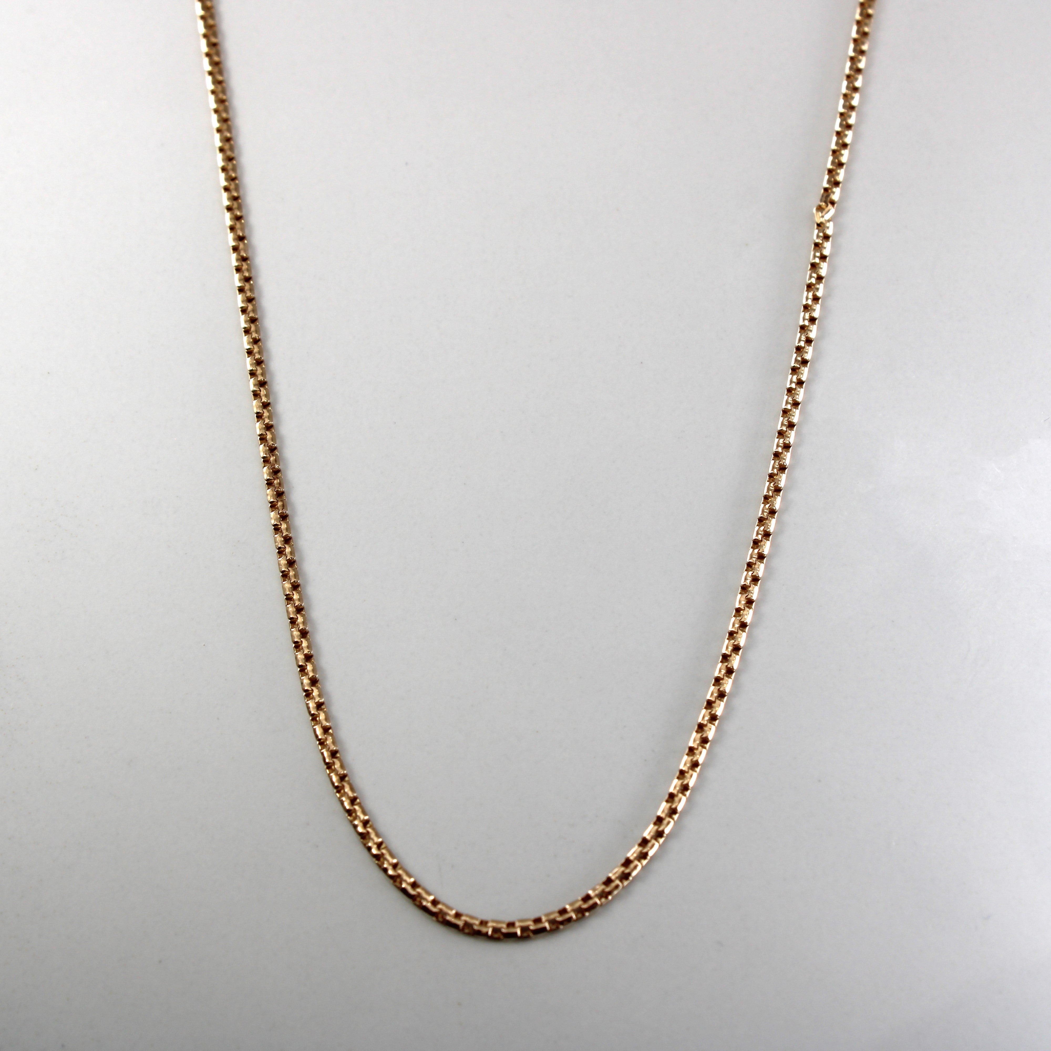 10k Yellow Gold Box Chain | 23"|