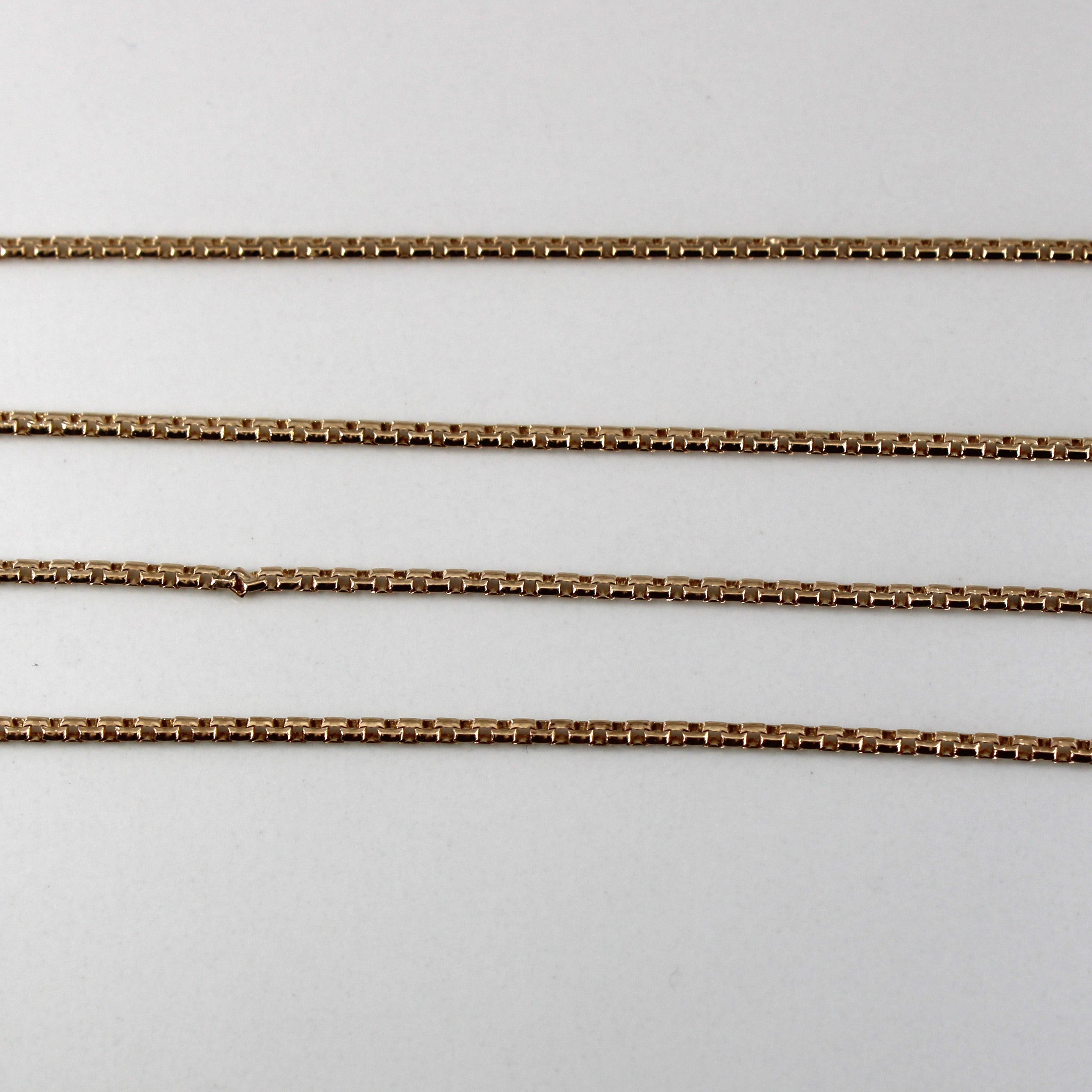 10k Yellow Gold Box Chain | 23"|