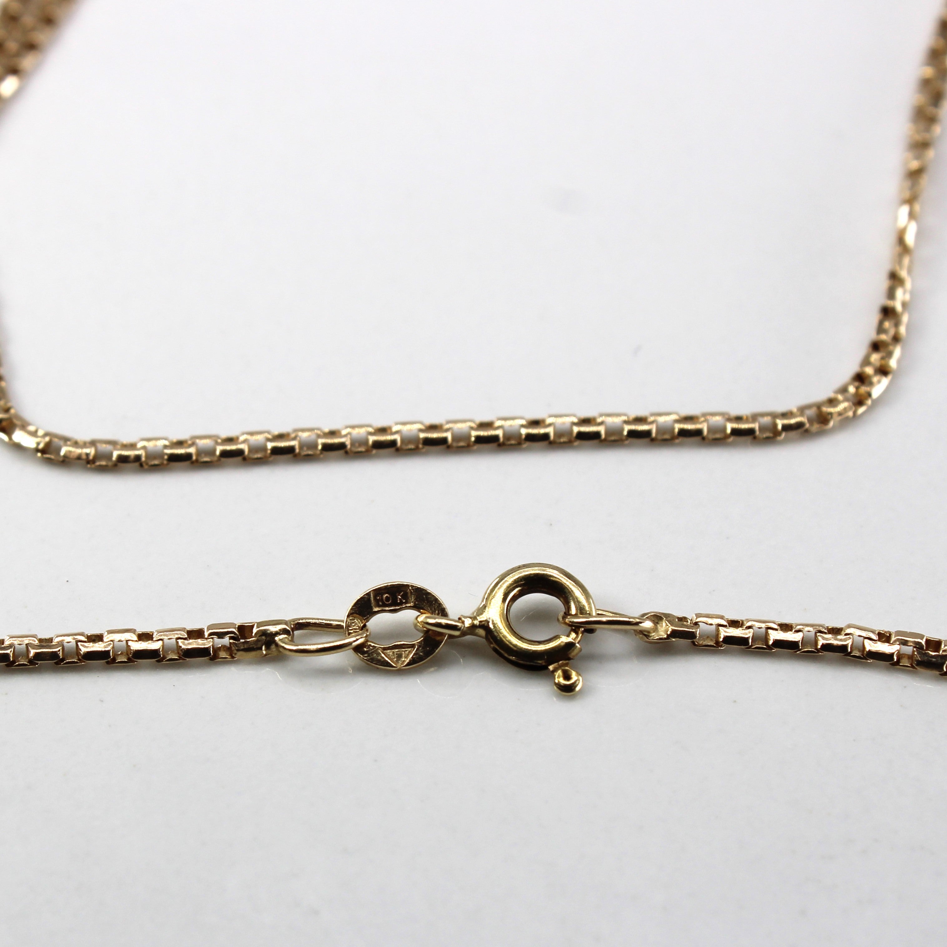 10k Yellow Gold Box Chain | 23"|