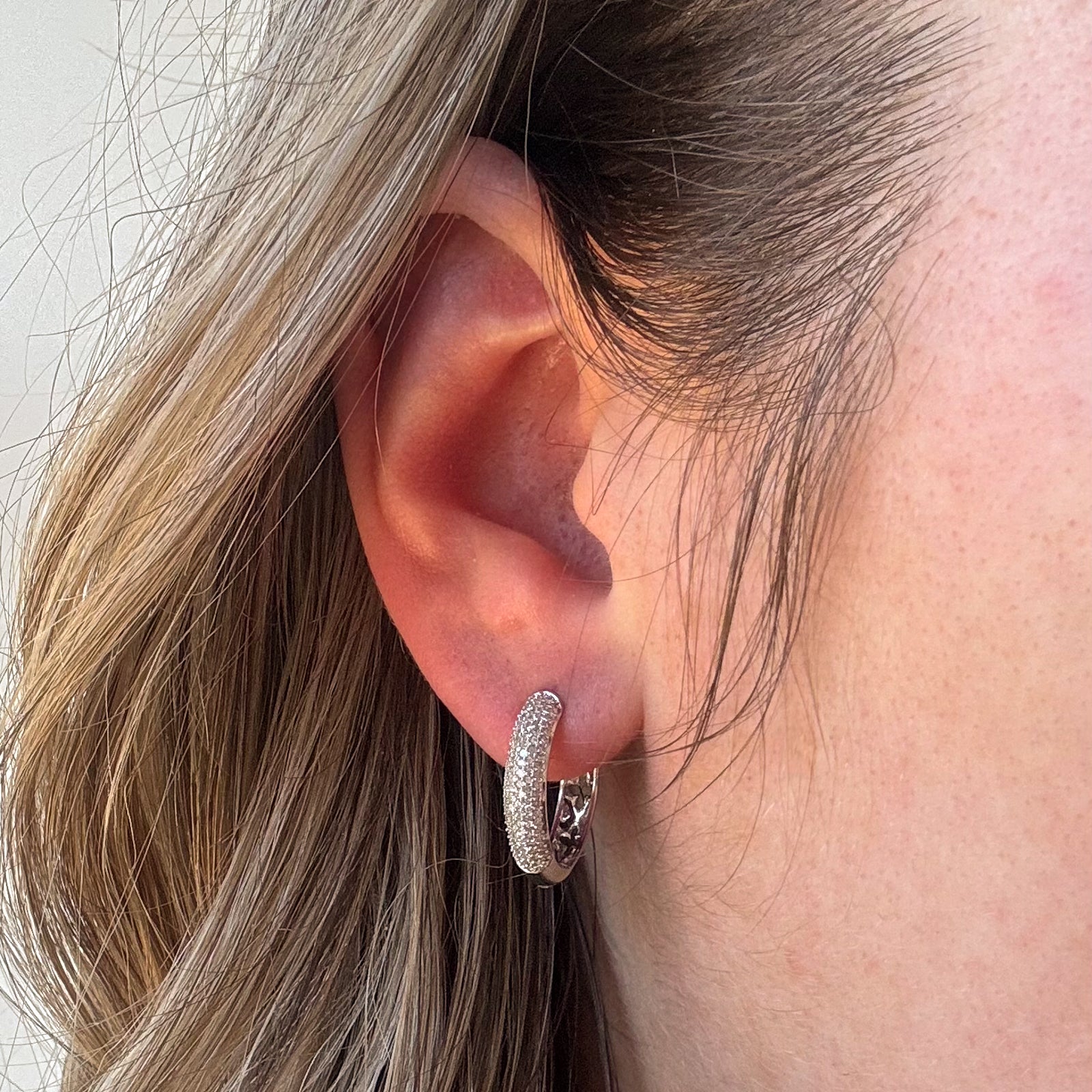 Pavé Set Diamond Hoop Earrings | 0.25ctw |