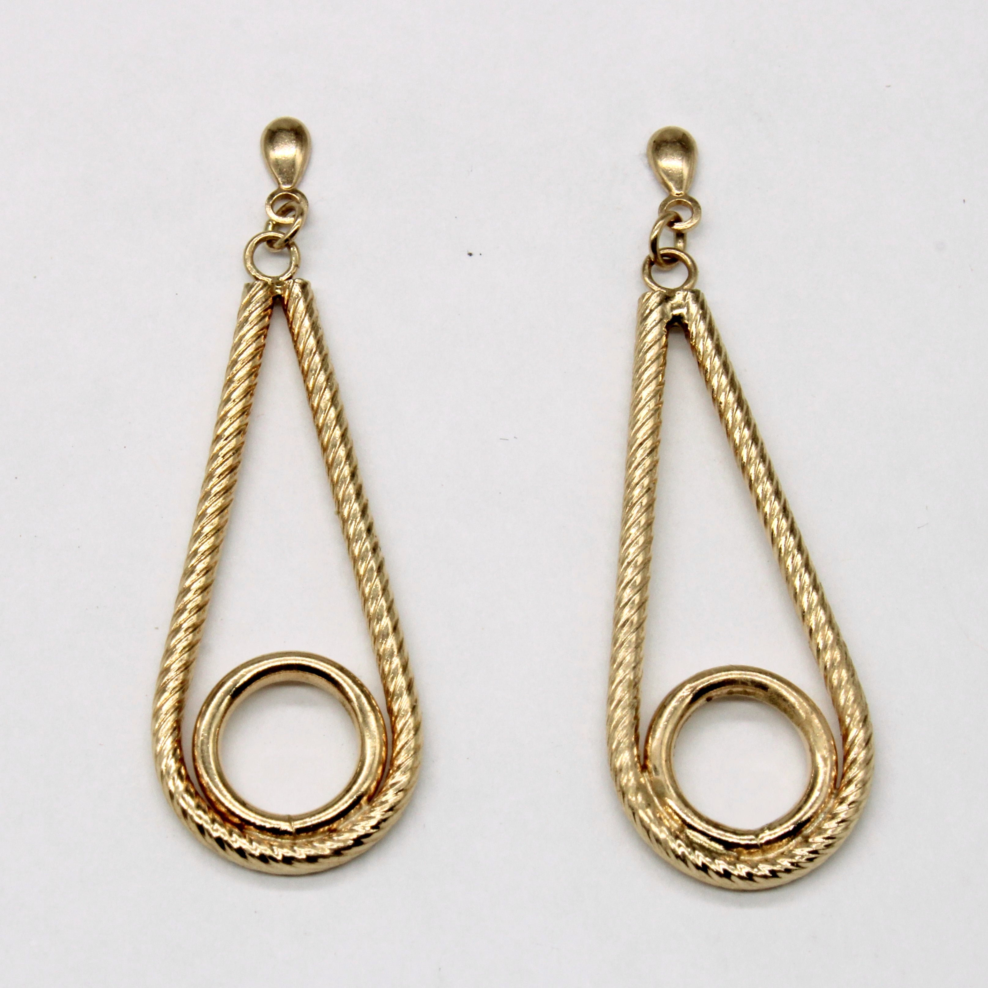 10k Yellow Gold Drop Earrings