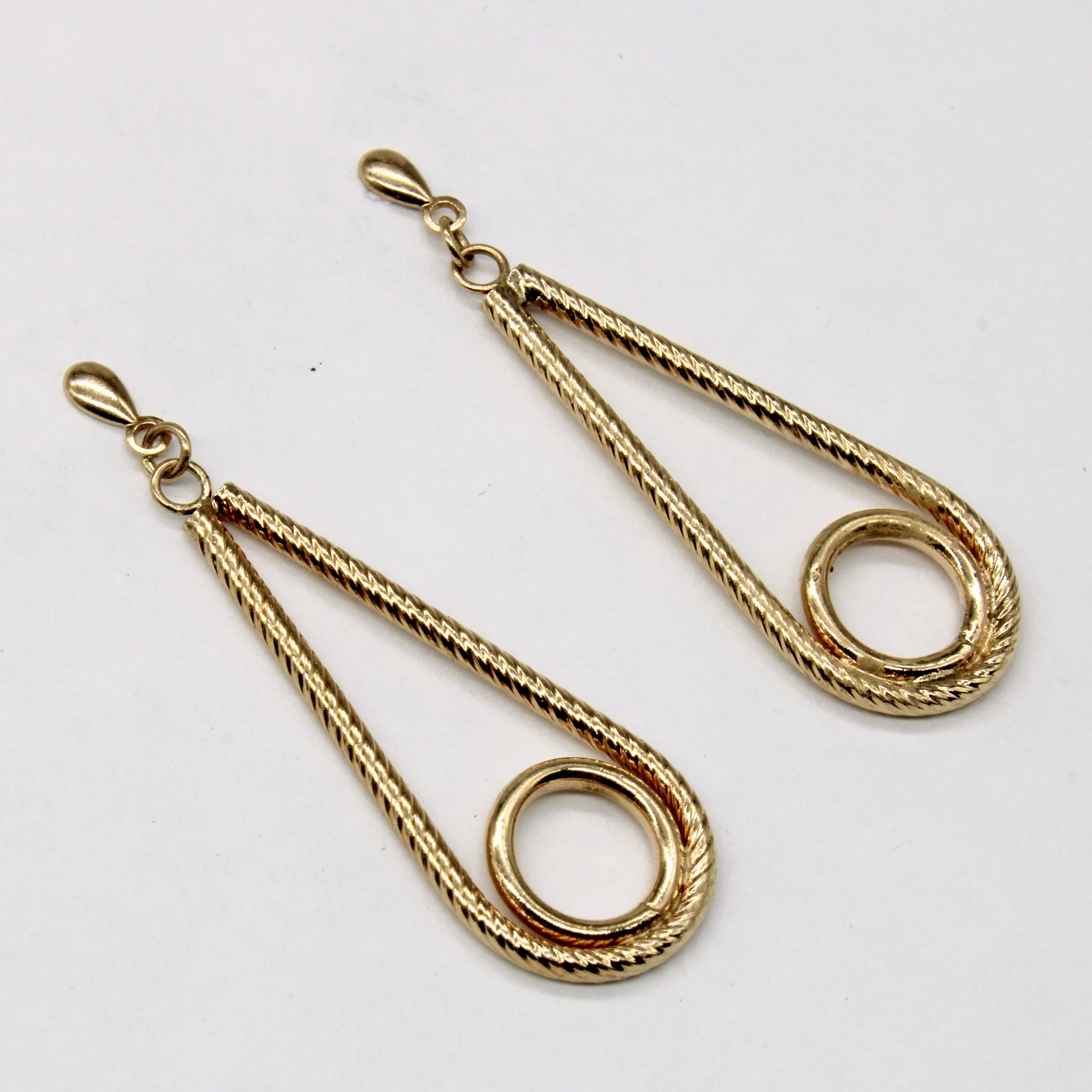 10k Yellow Gold Drop Earrings